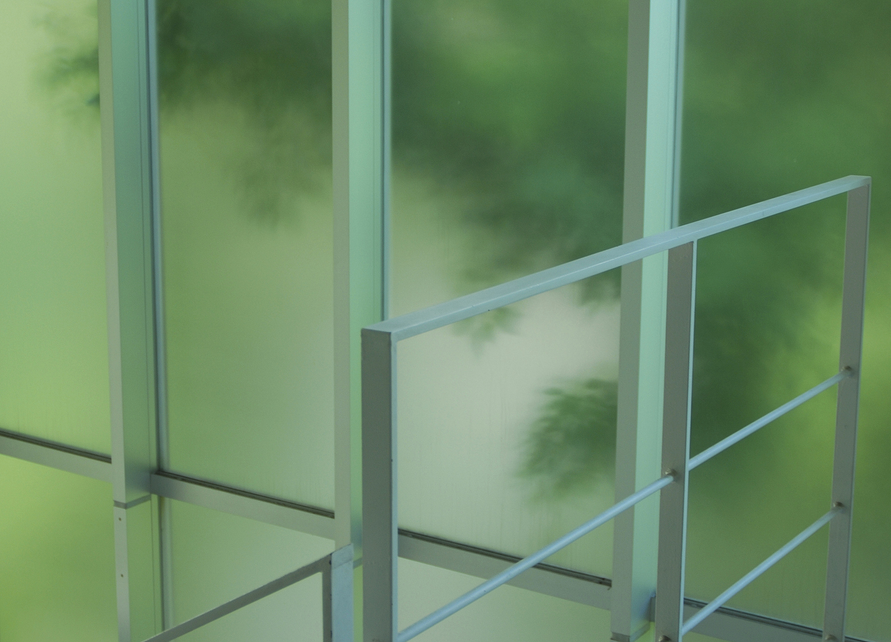 modern glass office and green environment