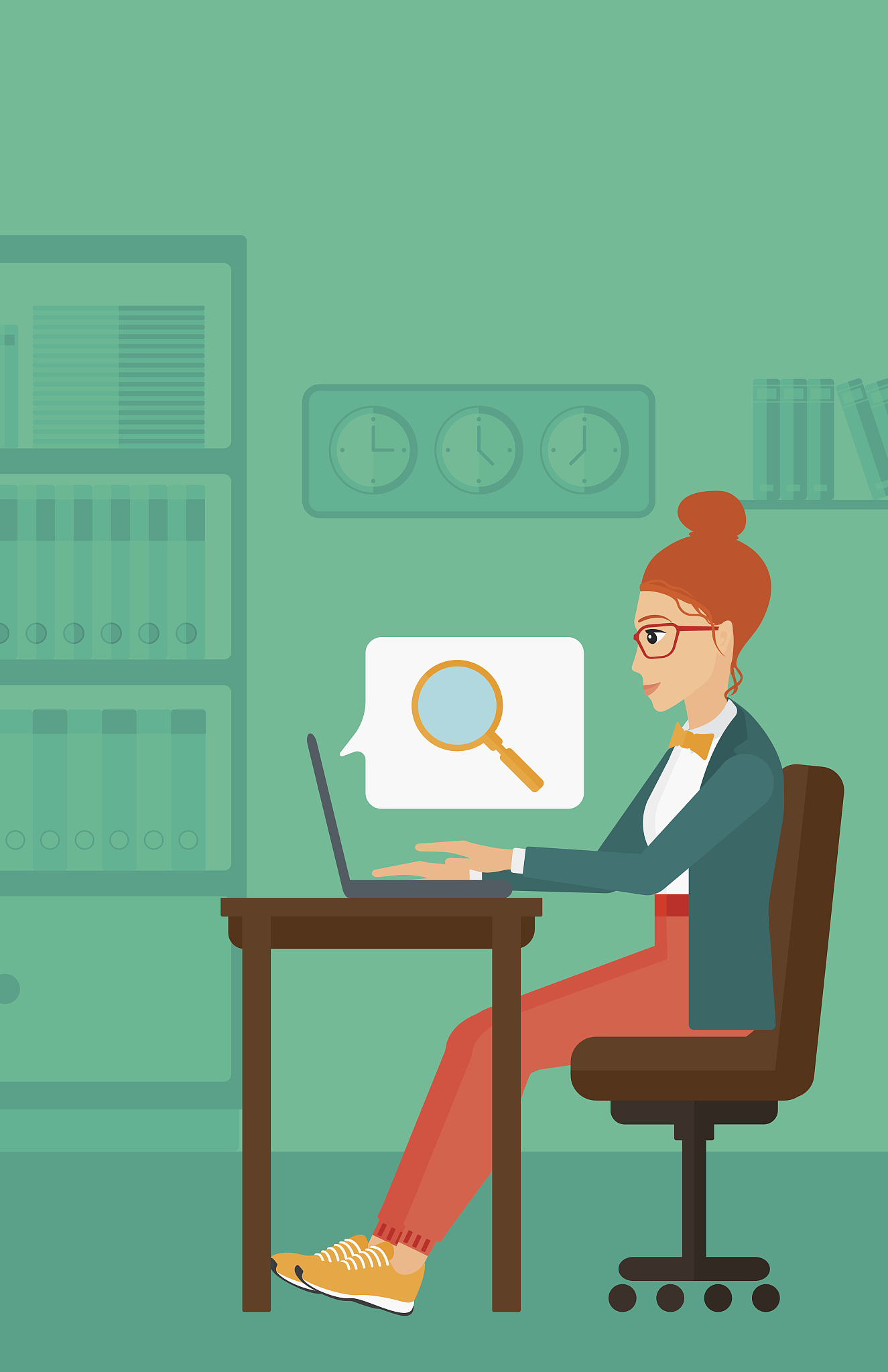 woman working in office