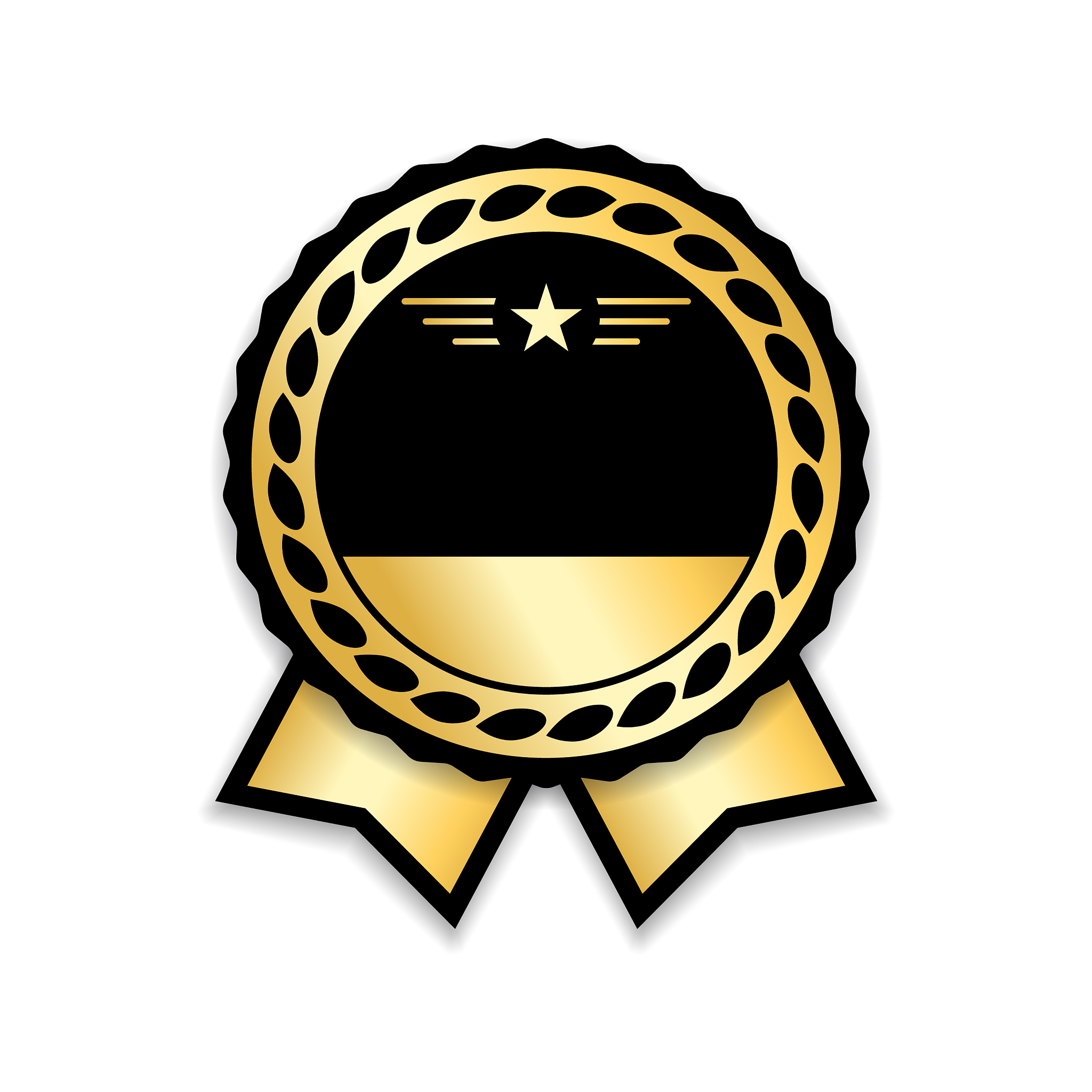 award ribbon gold