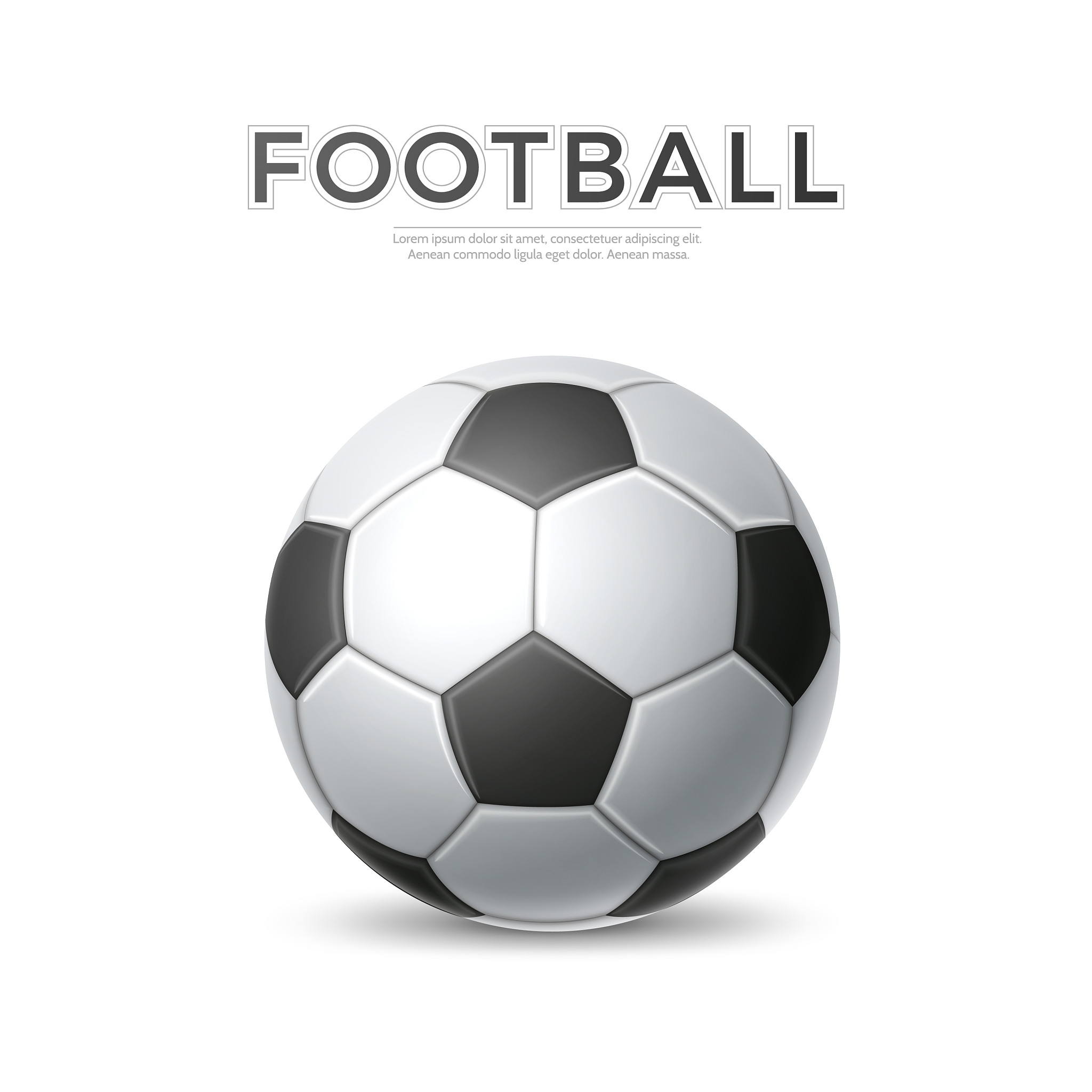 soccer ball football sport 3d icon