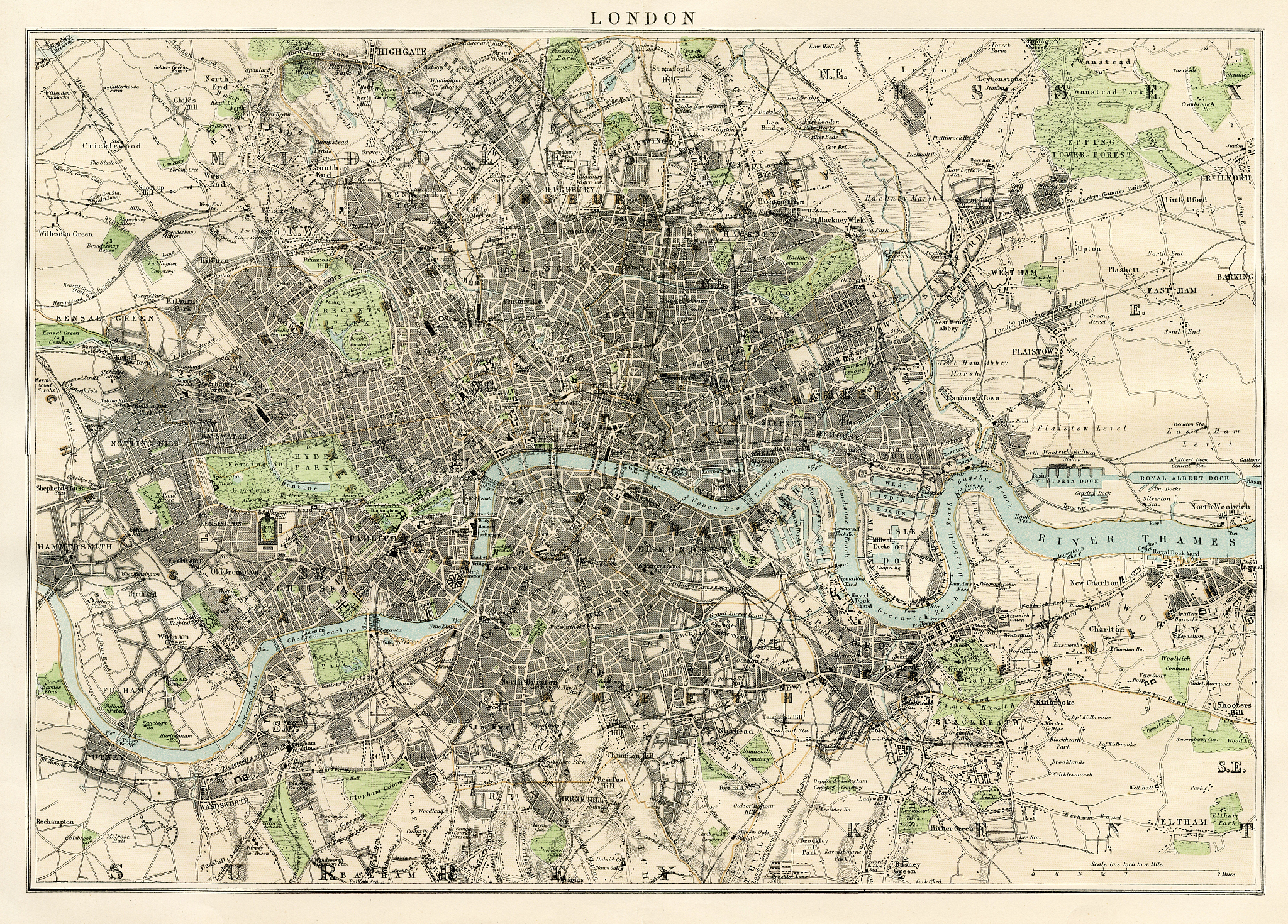 map of london 1886