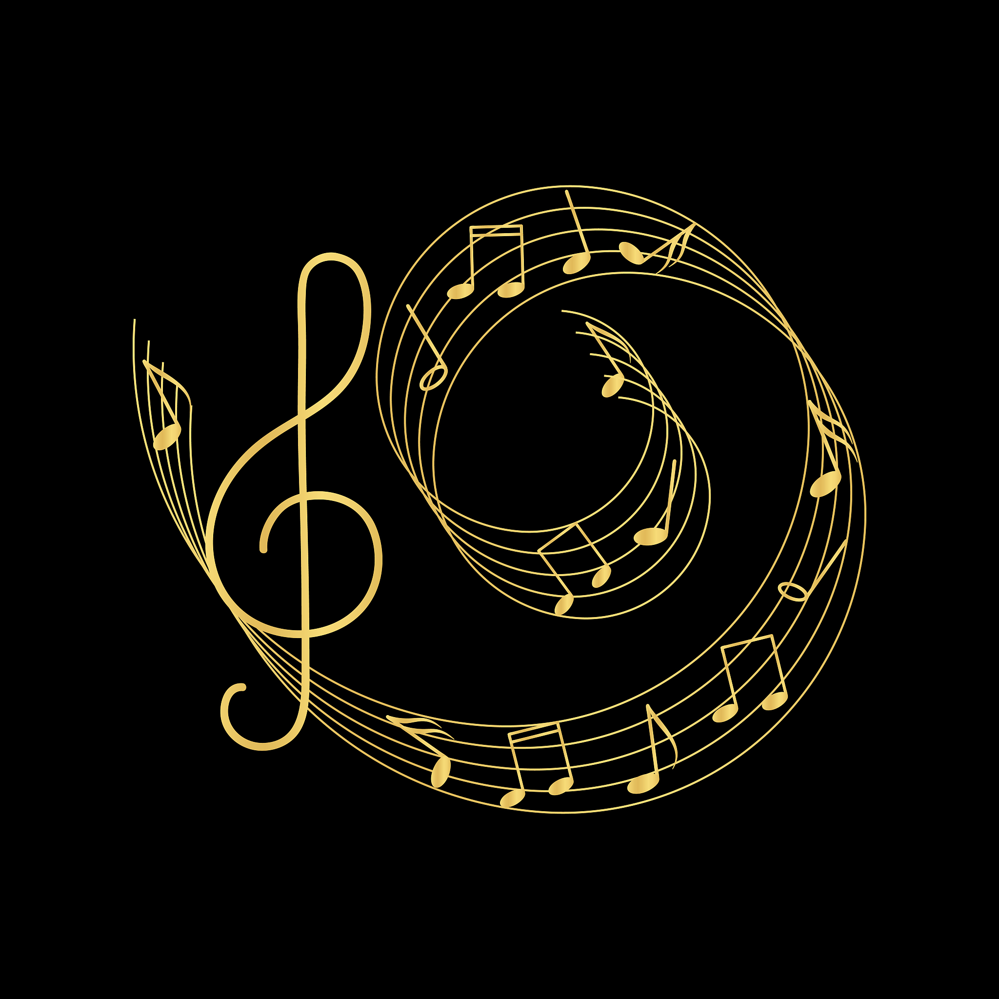 music key and notes vector