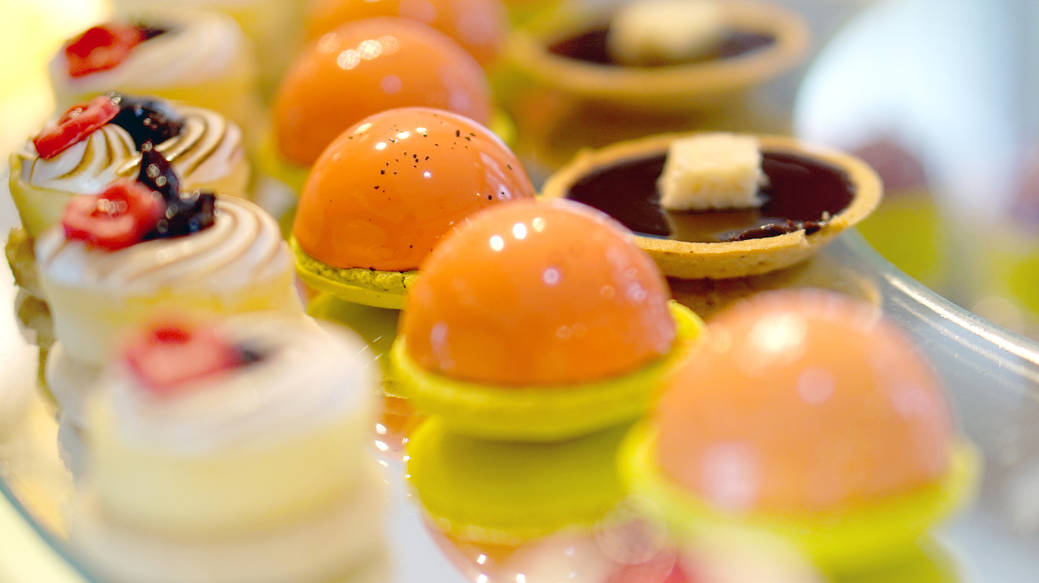 colouful dessert buffet, afternoon high tea