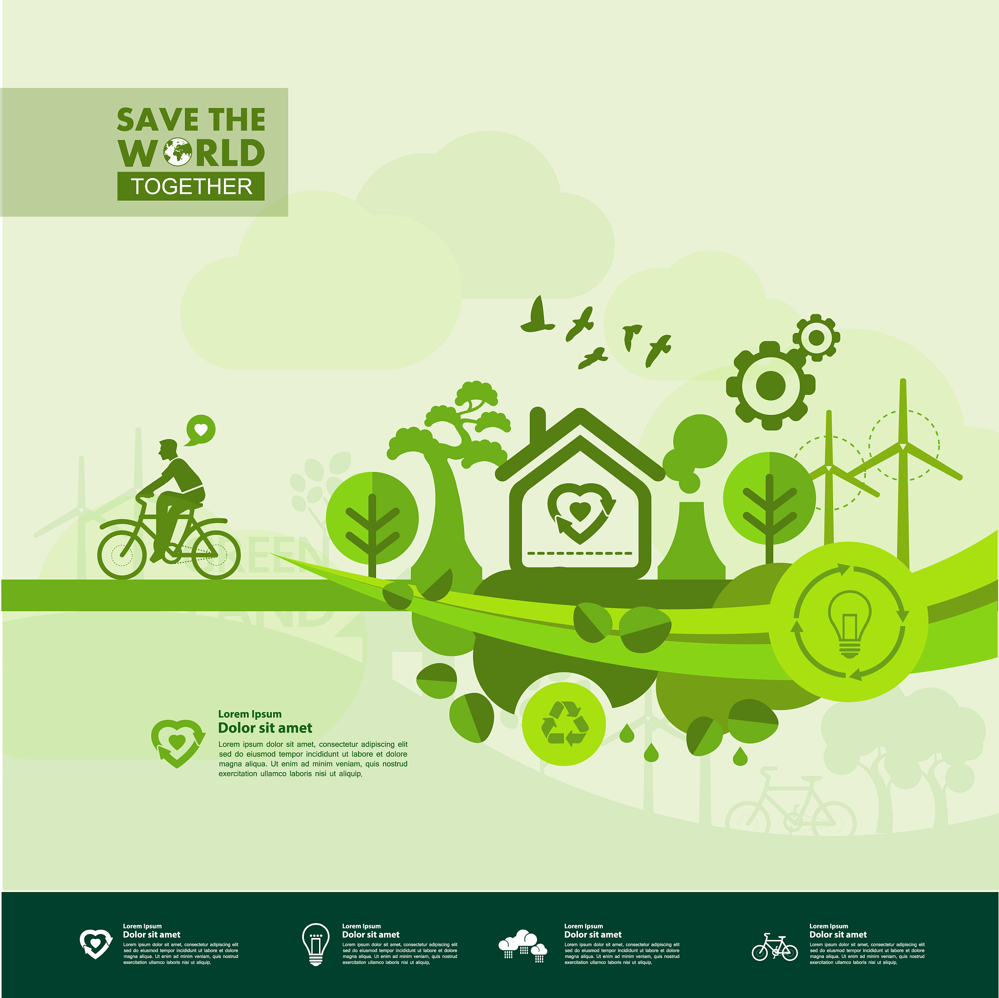 save the world together green ecology