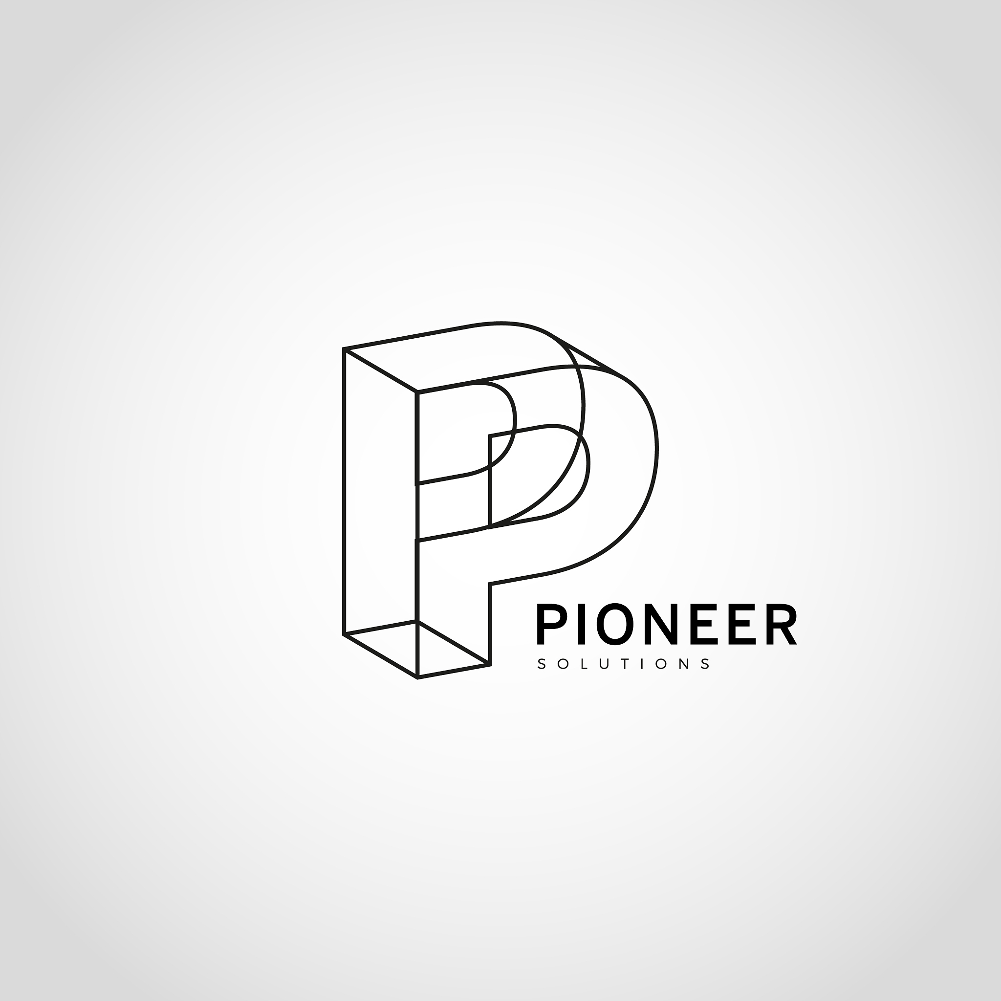 line art lettering logo type p sign symbol icon