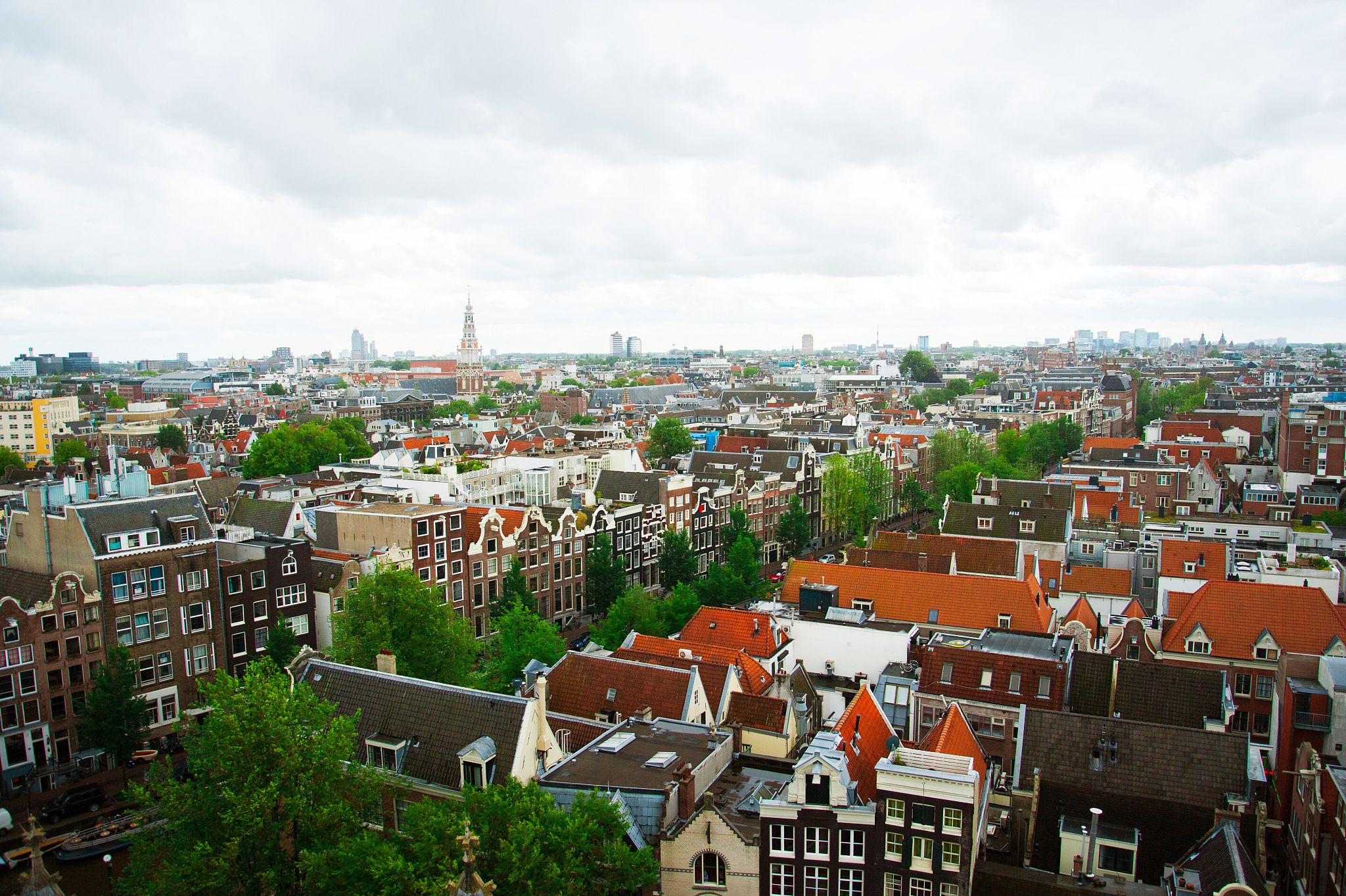 amsterdam old city top view