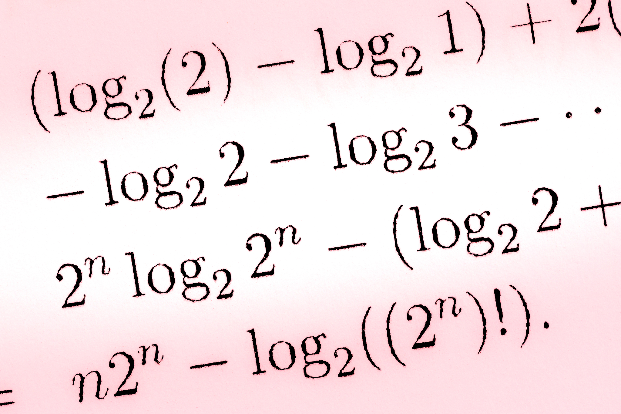 maths, logarithms, on paper