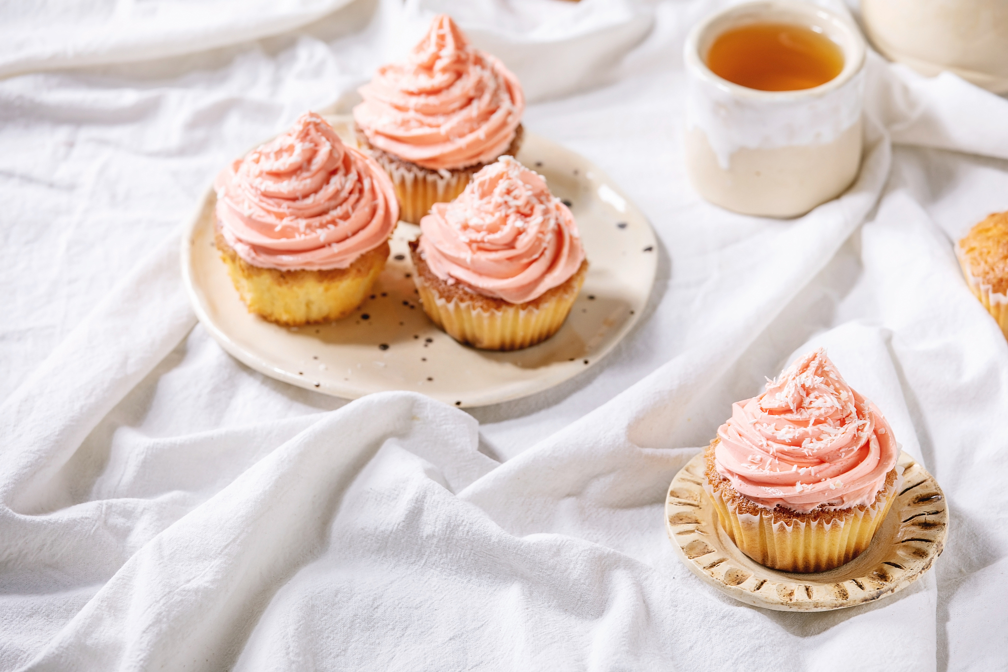 homemade cupcake with buttercream