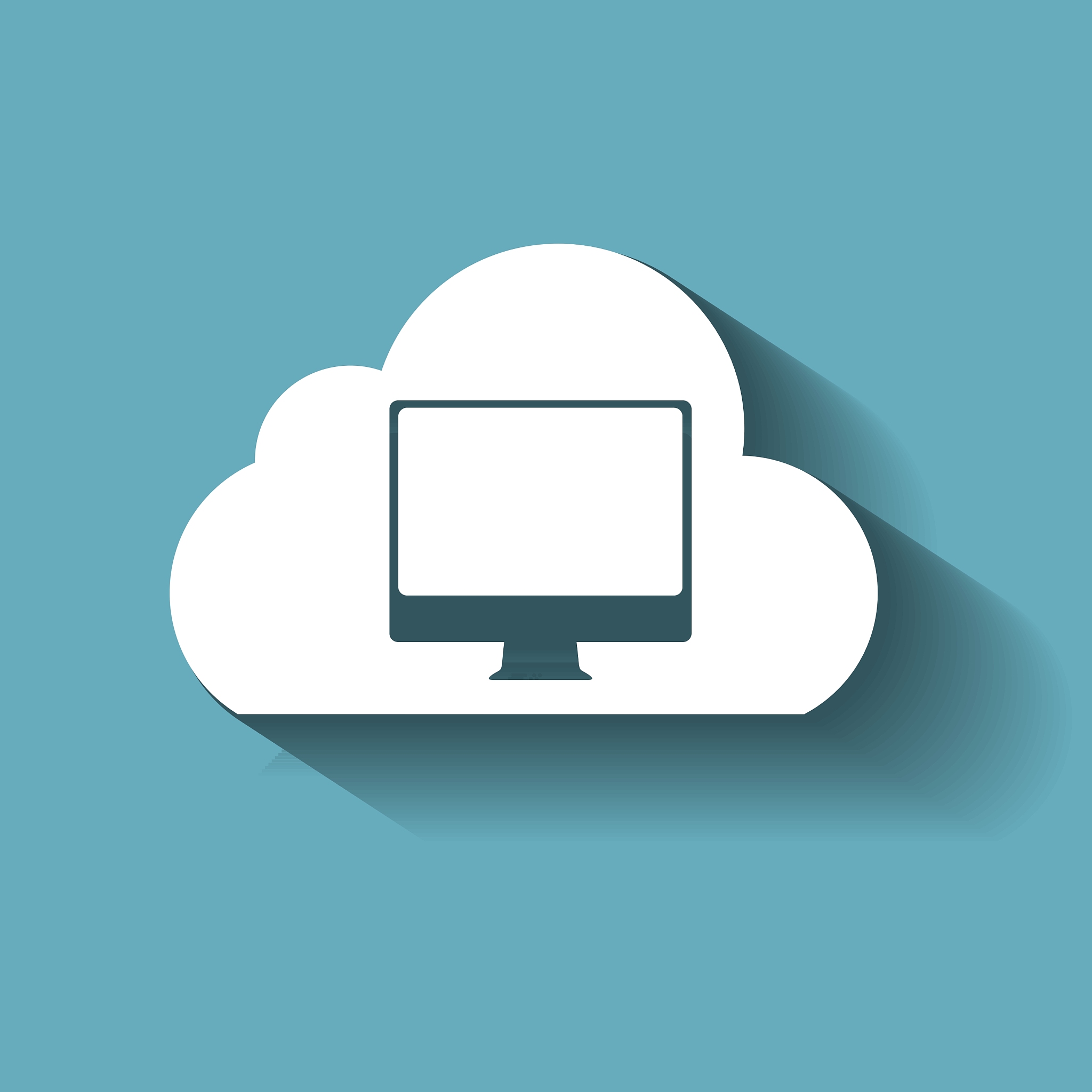cloud computing concept on different electronic