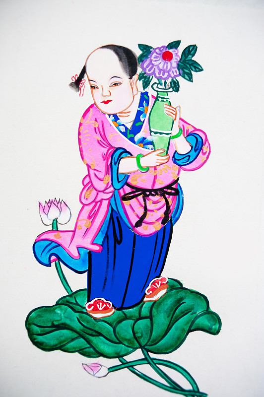 艺术,<strong>年画</strong>,神话人物,中国,绵竹年画,中国画,财神,戏剧,成都,皮影偶