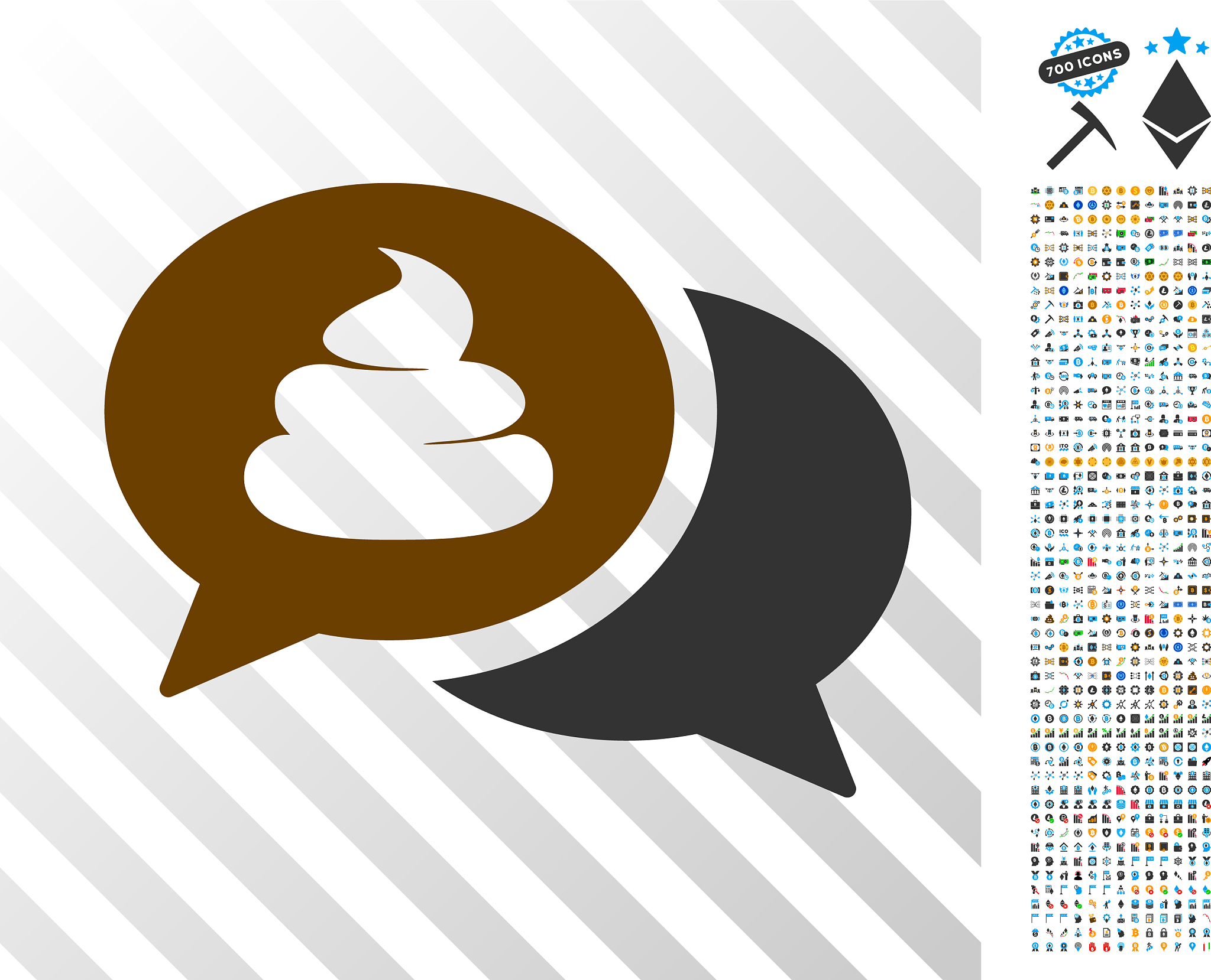 shit forum flat icon with bonus