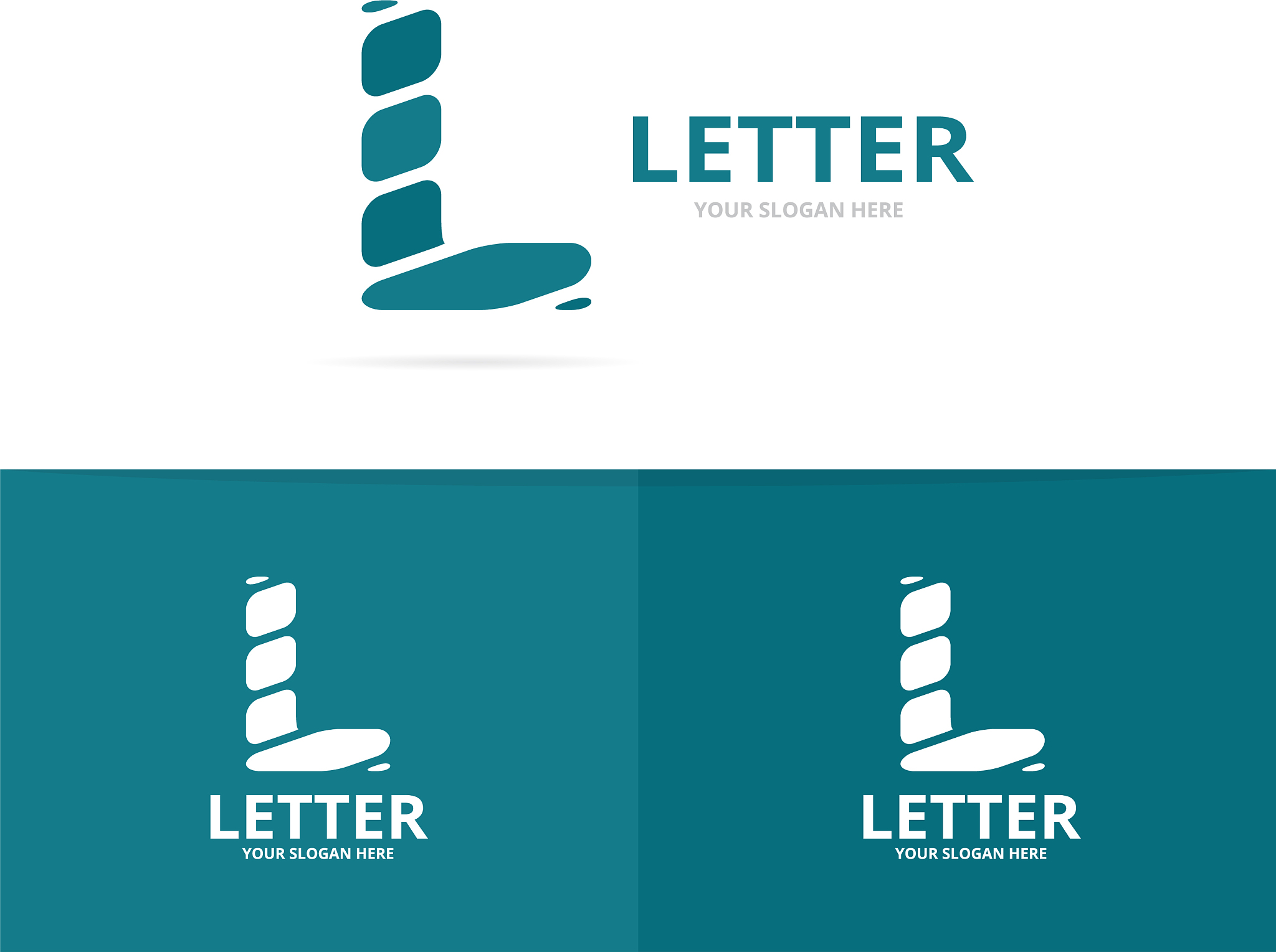 unique letter l logo design template