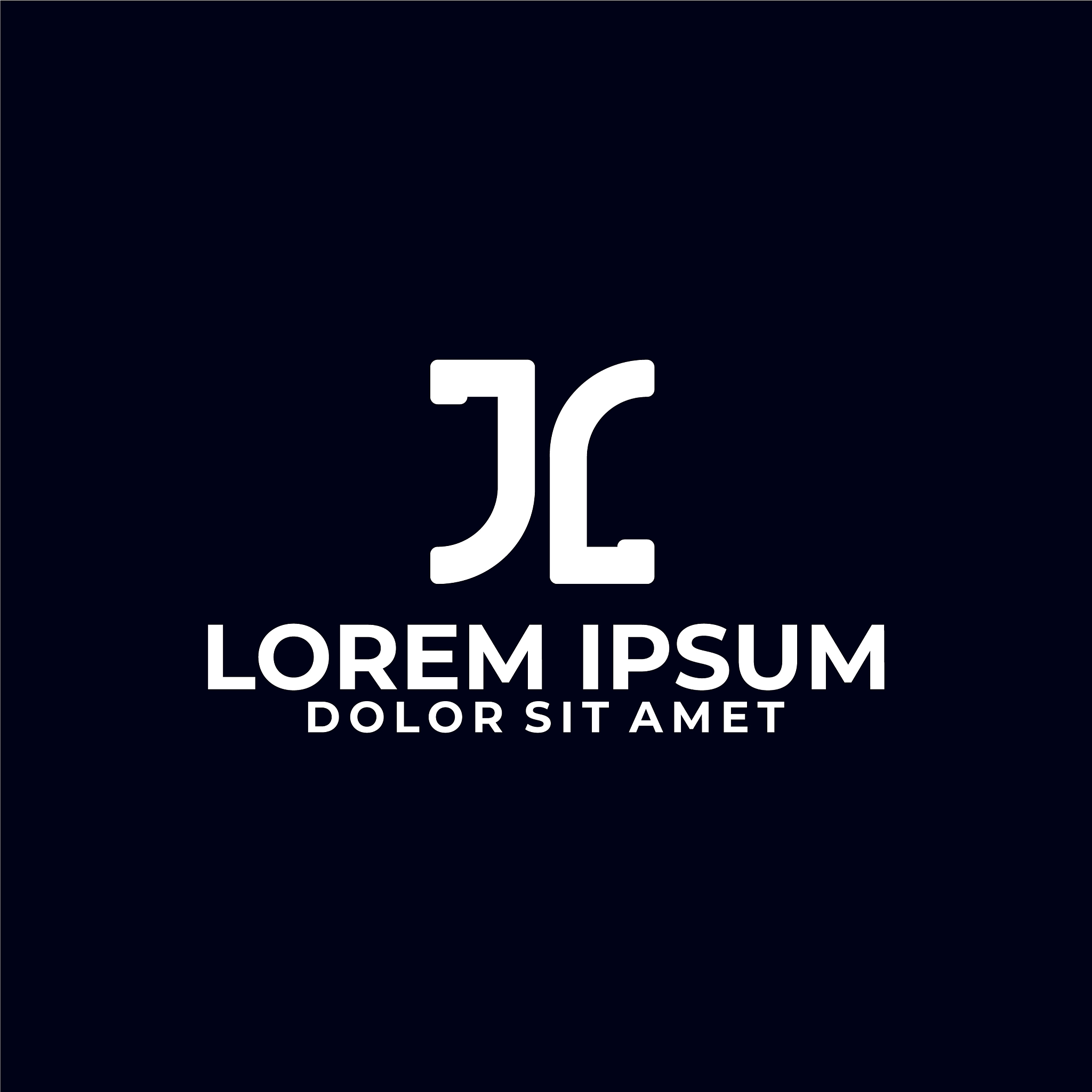 initial letter j l logo template with line art