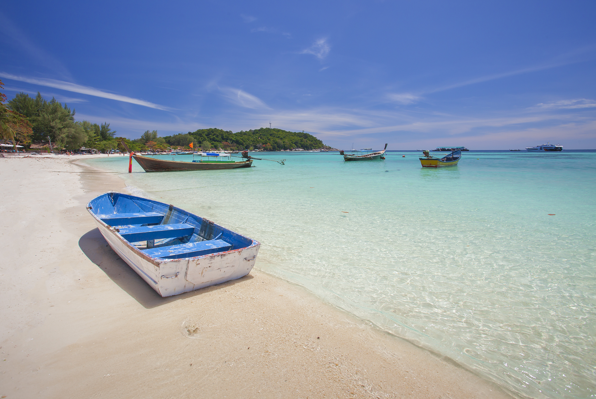 beautiful tropical turquoise beach of koh lipe island at satun, 