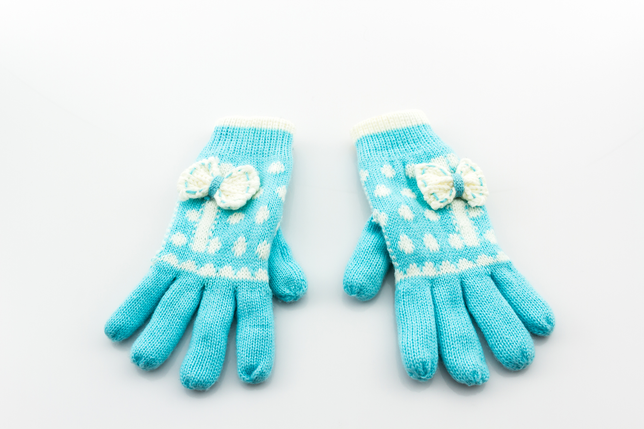 colorful woolen glove .