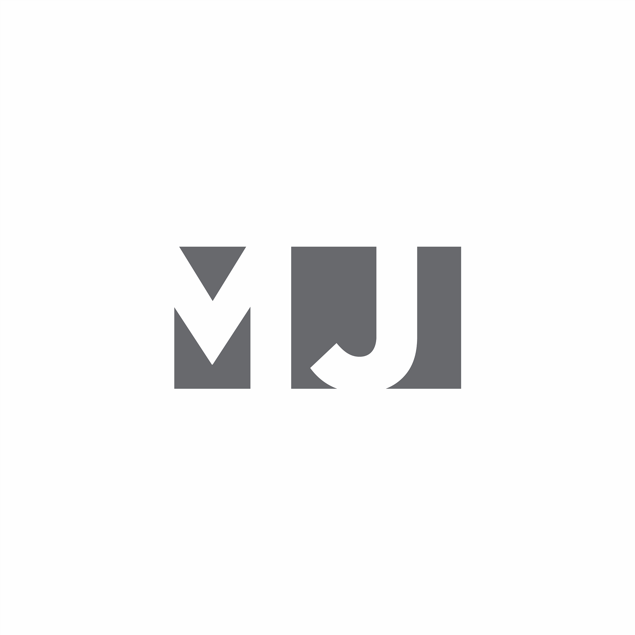 mj logo monogram with negative space style design