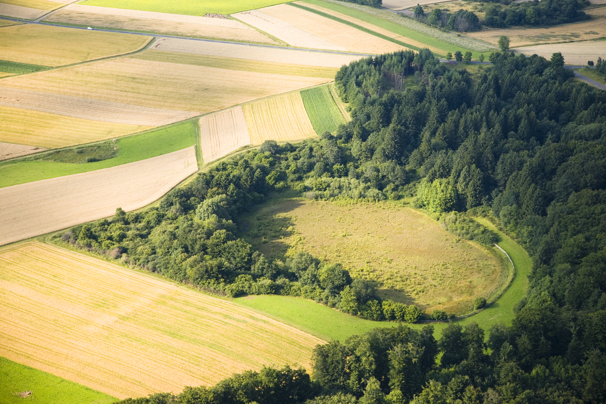 aerial view of a rural landscape
