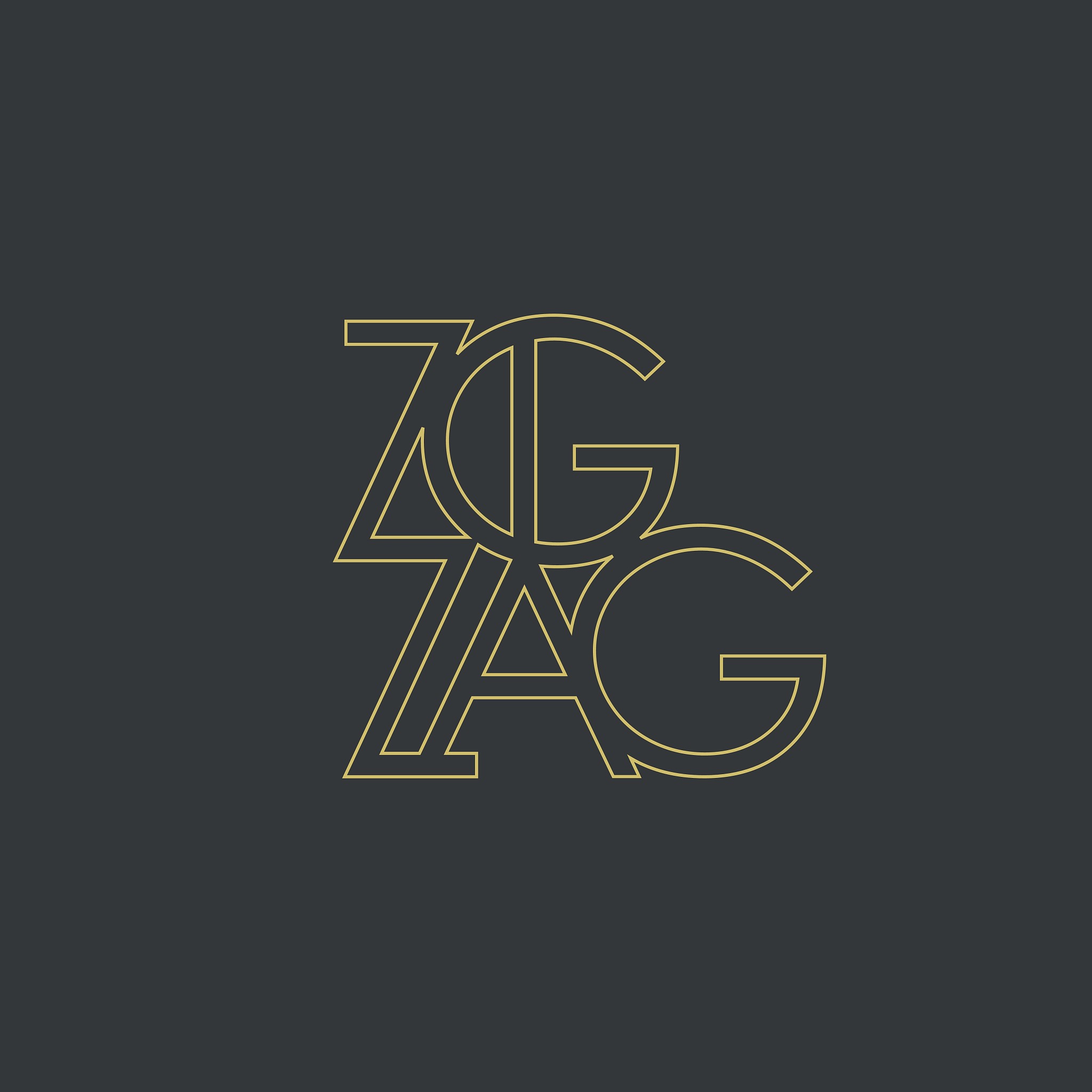 logo template letters z, zigzaz, in the style of a technical dra