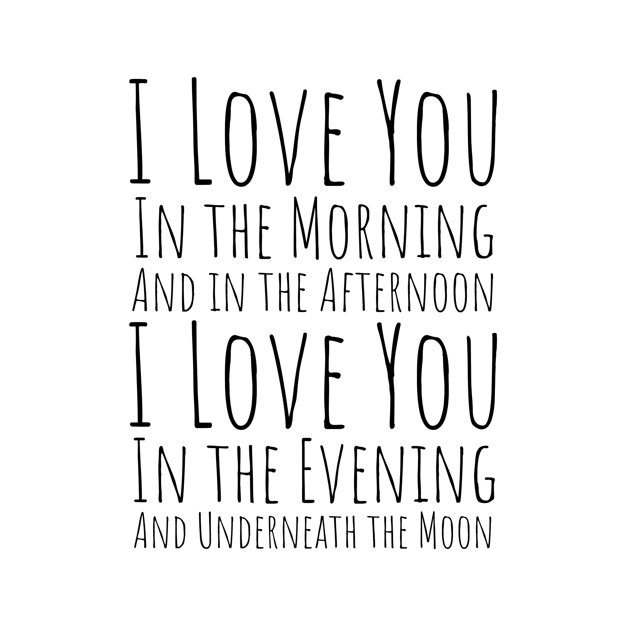 i love you to moon