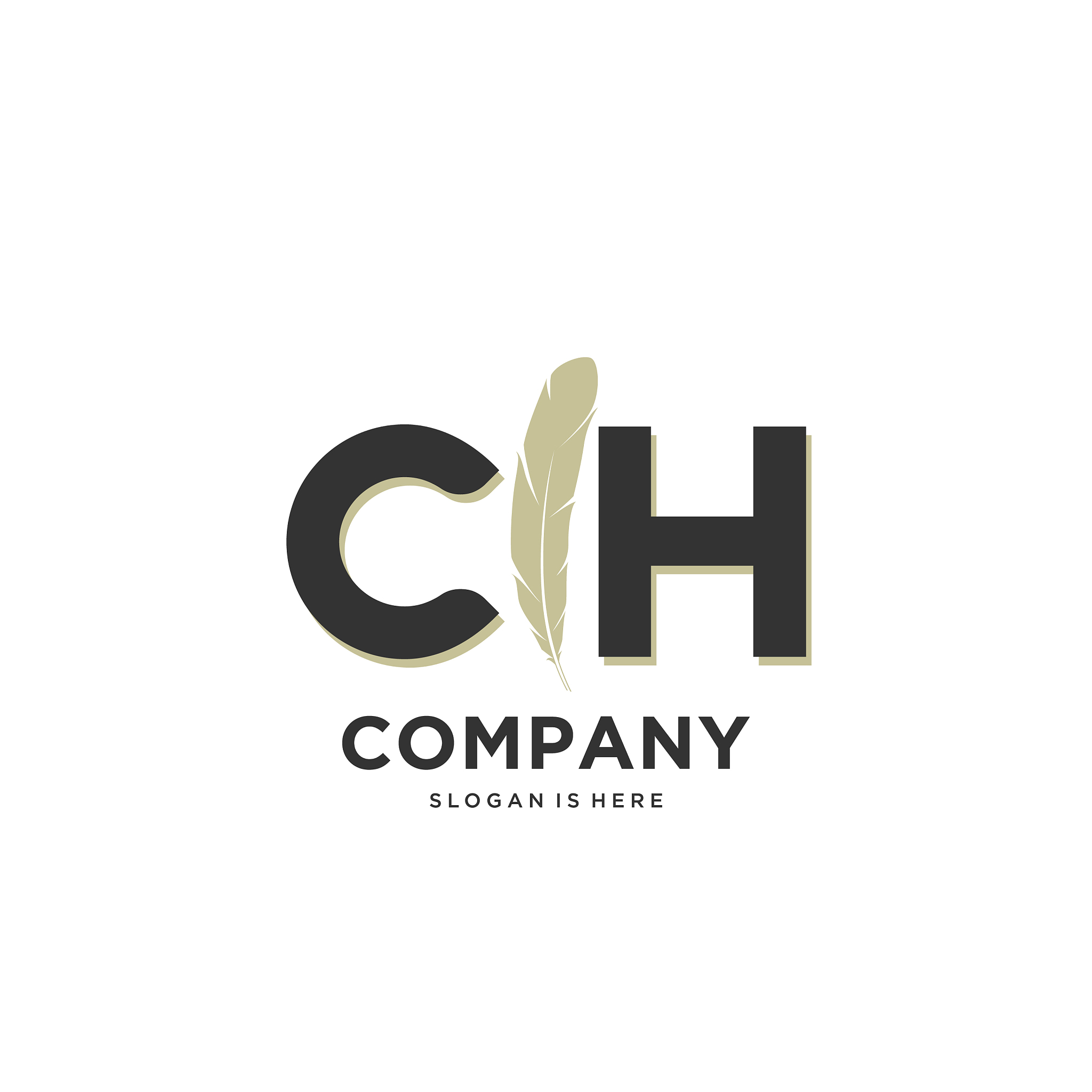initial ch letter unique attractive creative