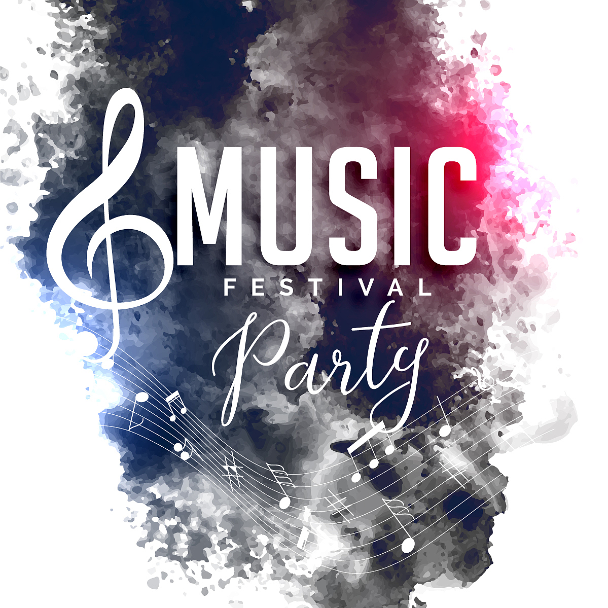 grunge style music party festival flyer poster