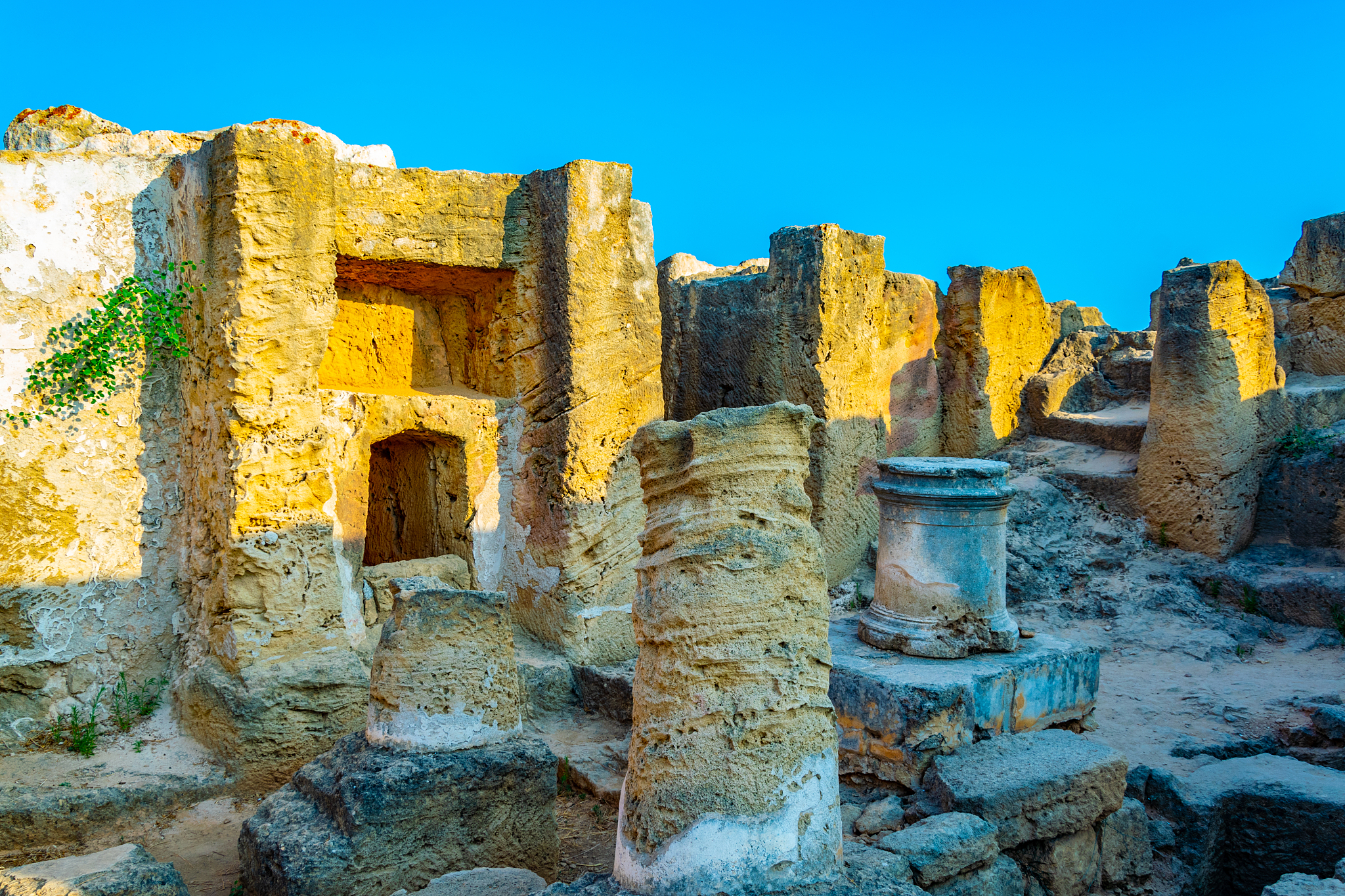 tombs of the kings on paphos, cyprus