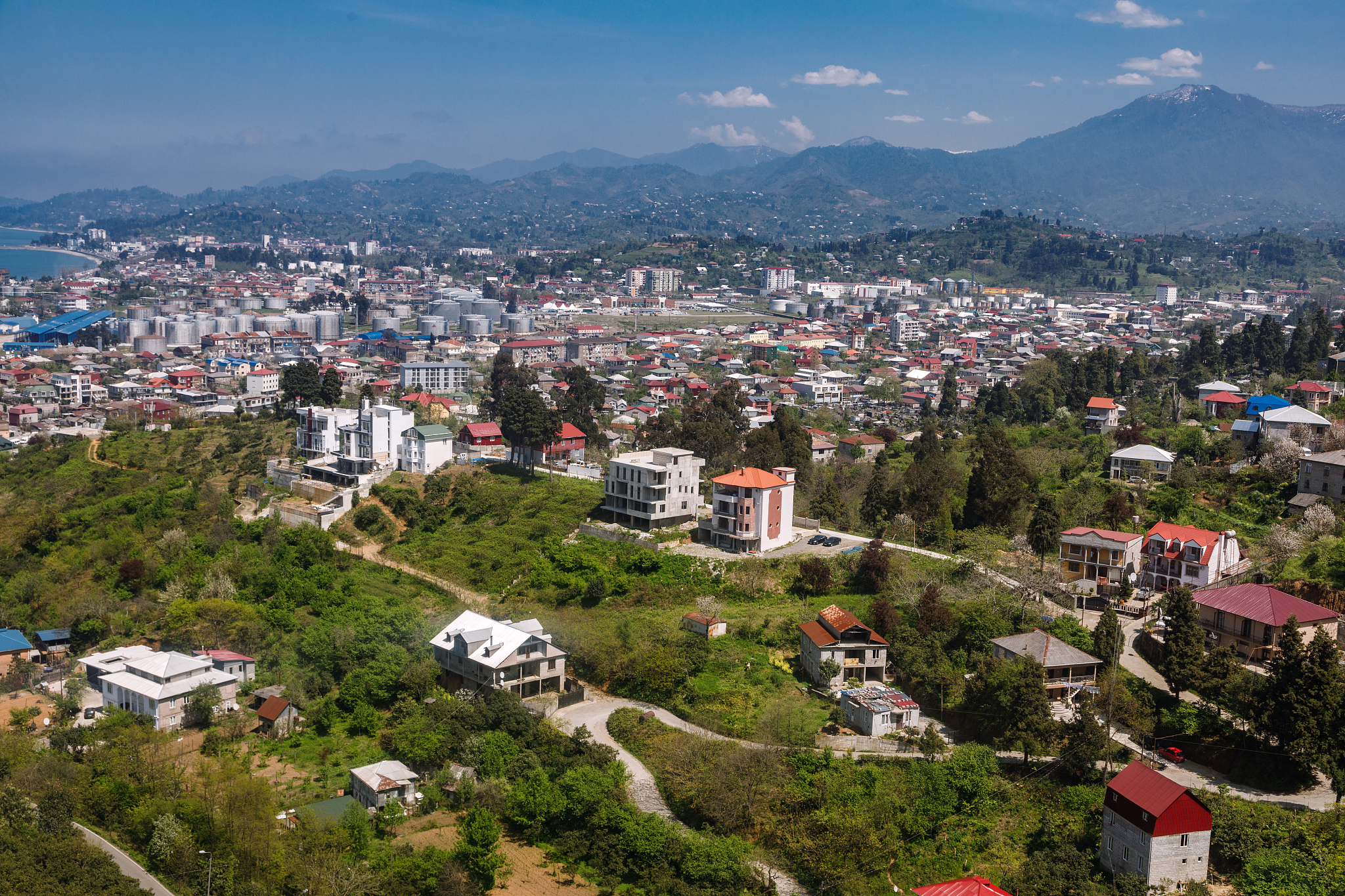 overhead view of batumi city