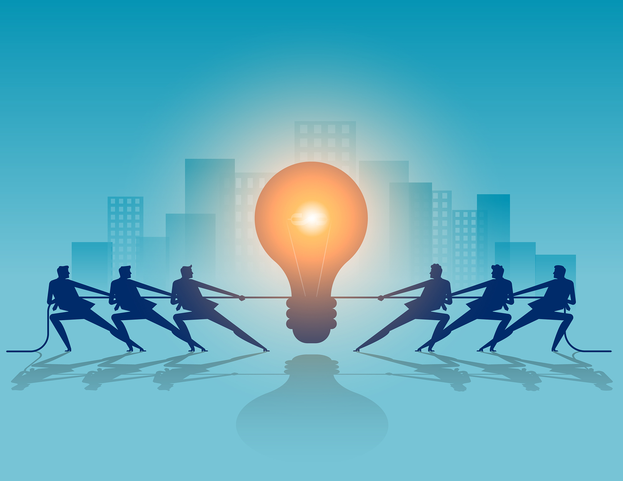 silhouette business and ideas concept business