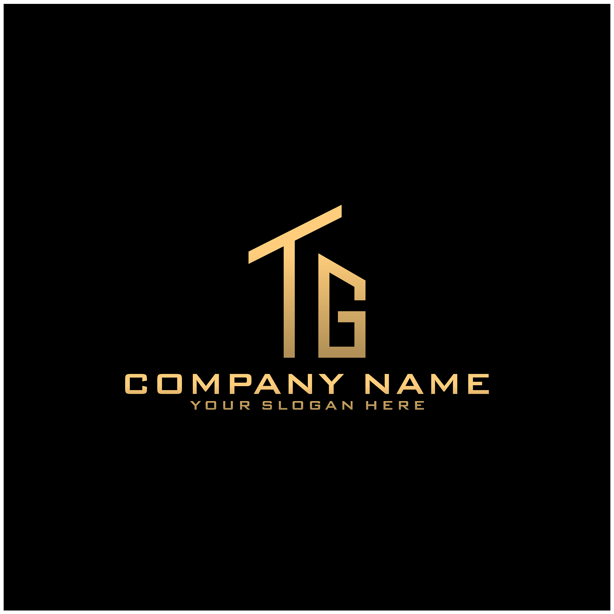 tg letter logo icon design template elements