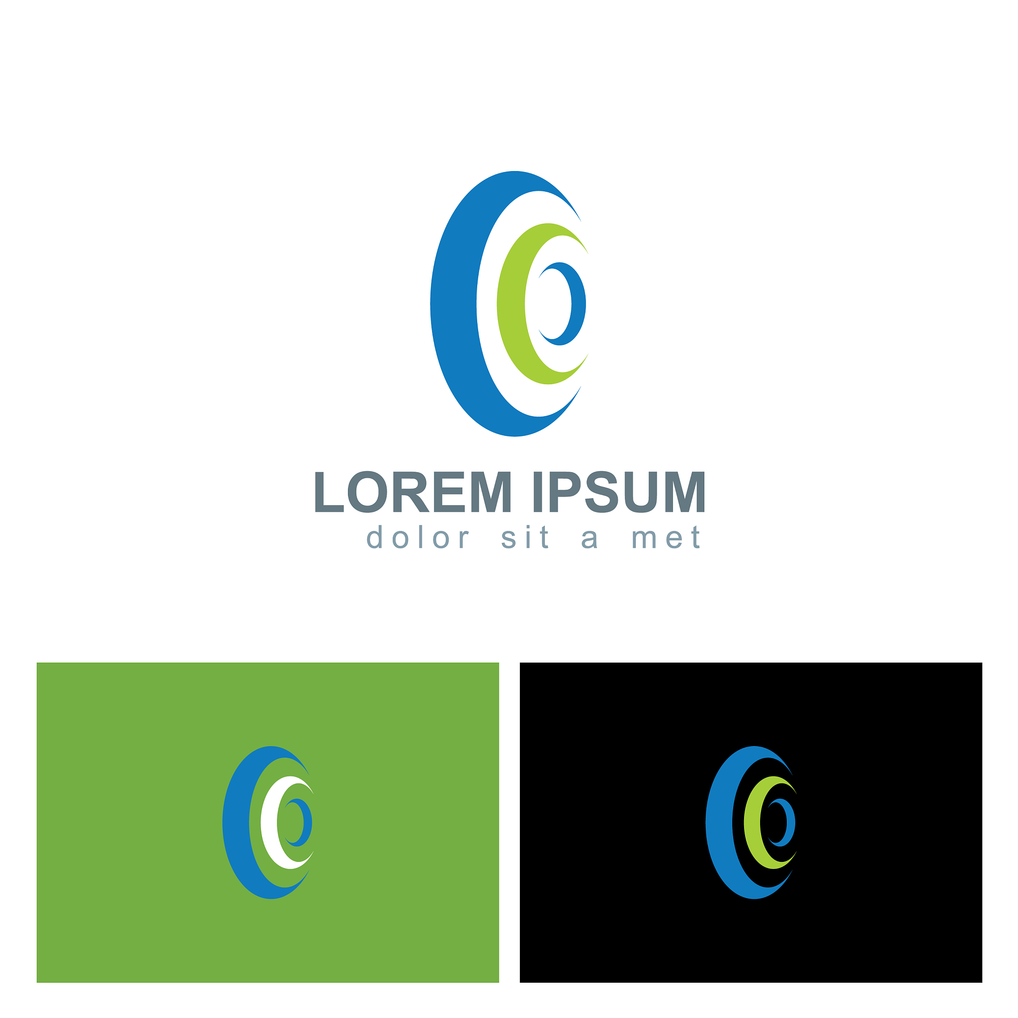round abstract technology logo