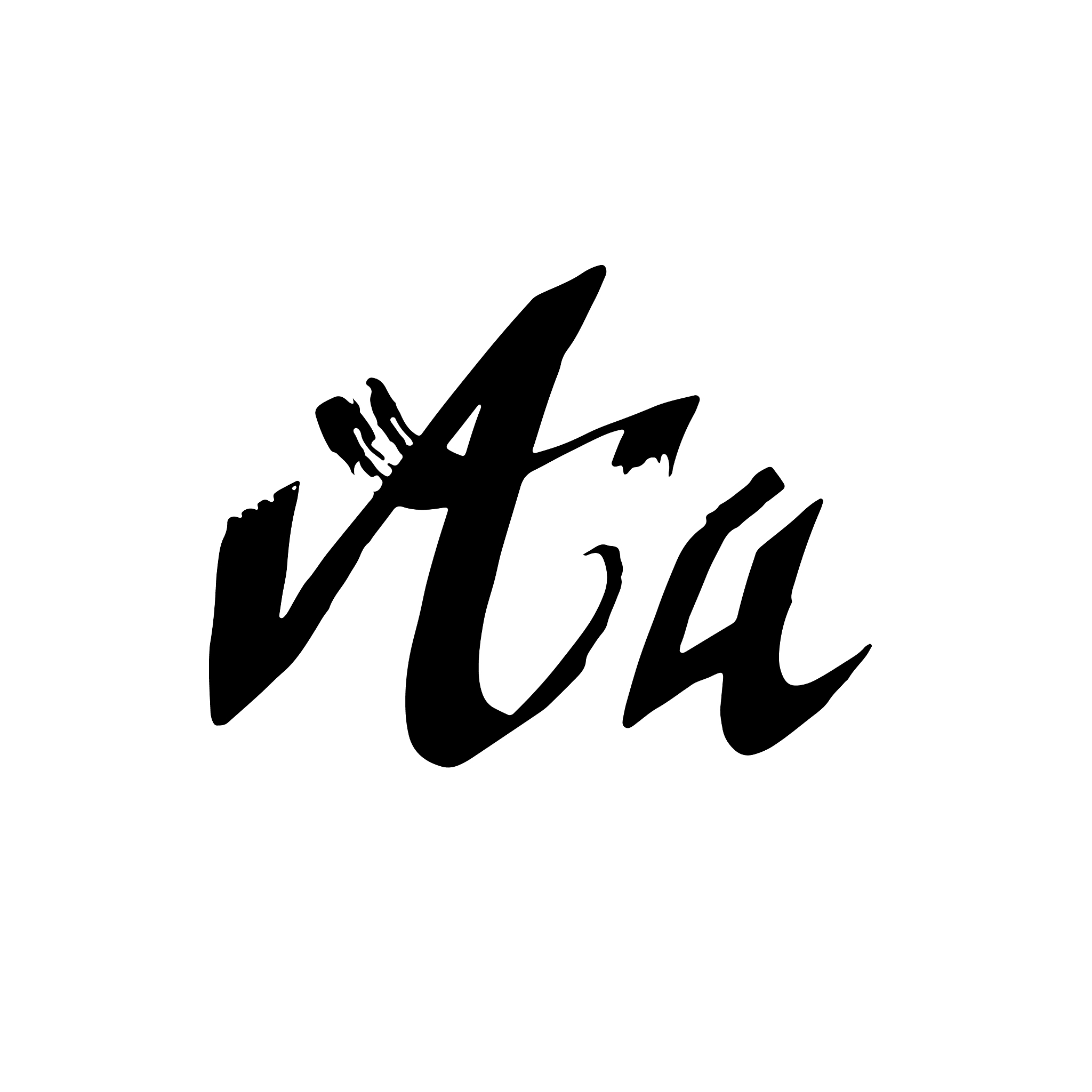 letter a unique old brush grunge lettering