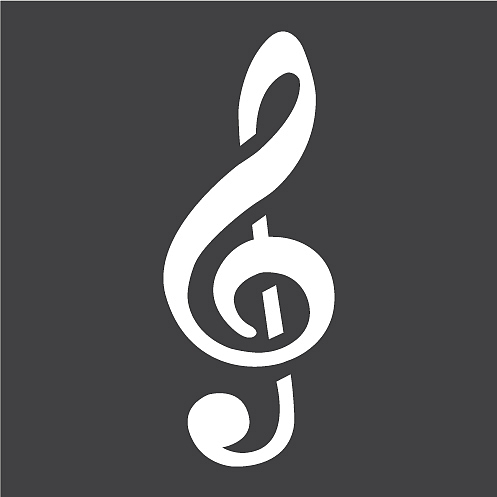 treble clef glyph icon music and instrument