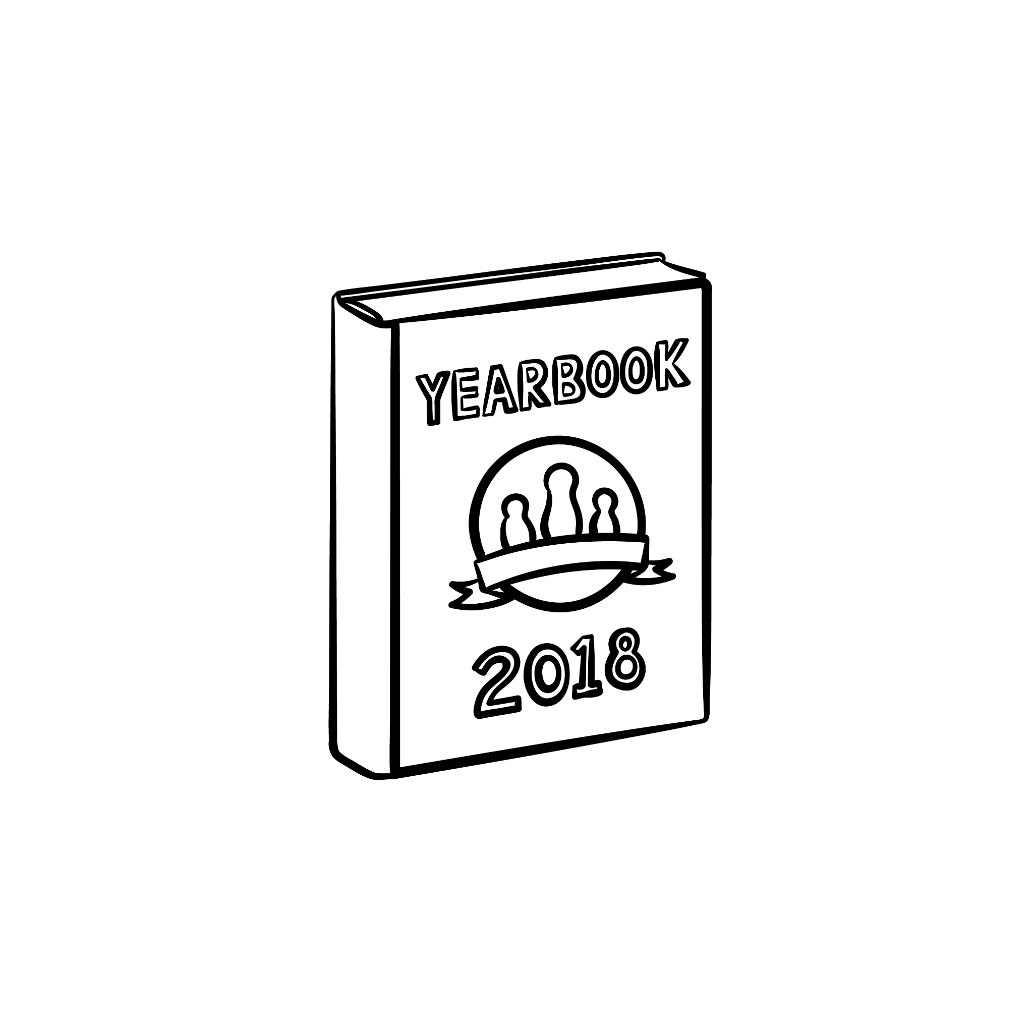 yearbook hand drawn sketch icon