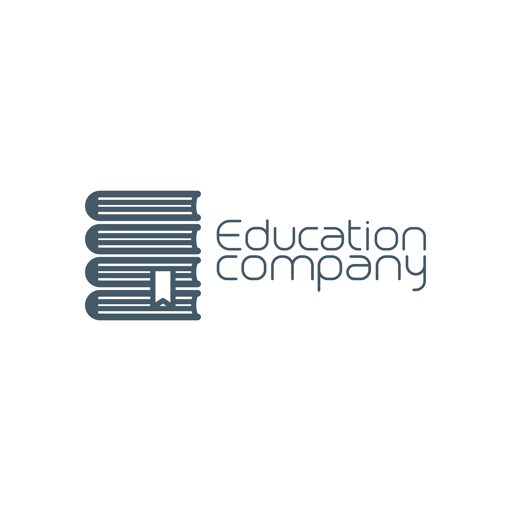education company icon with pile of books