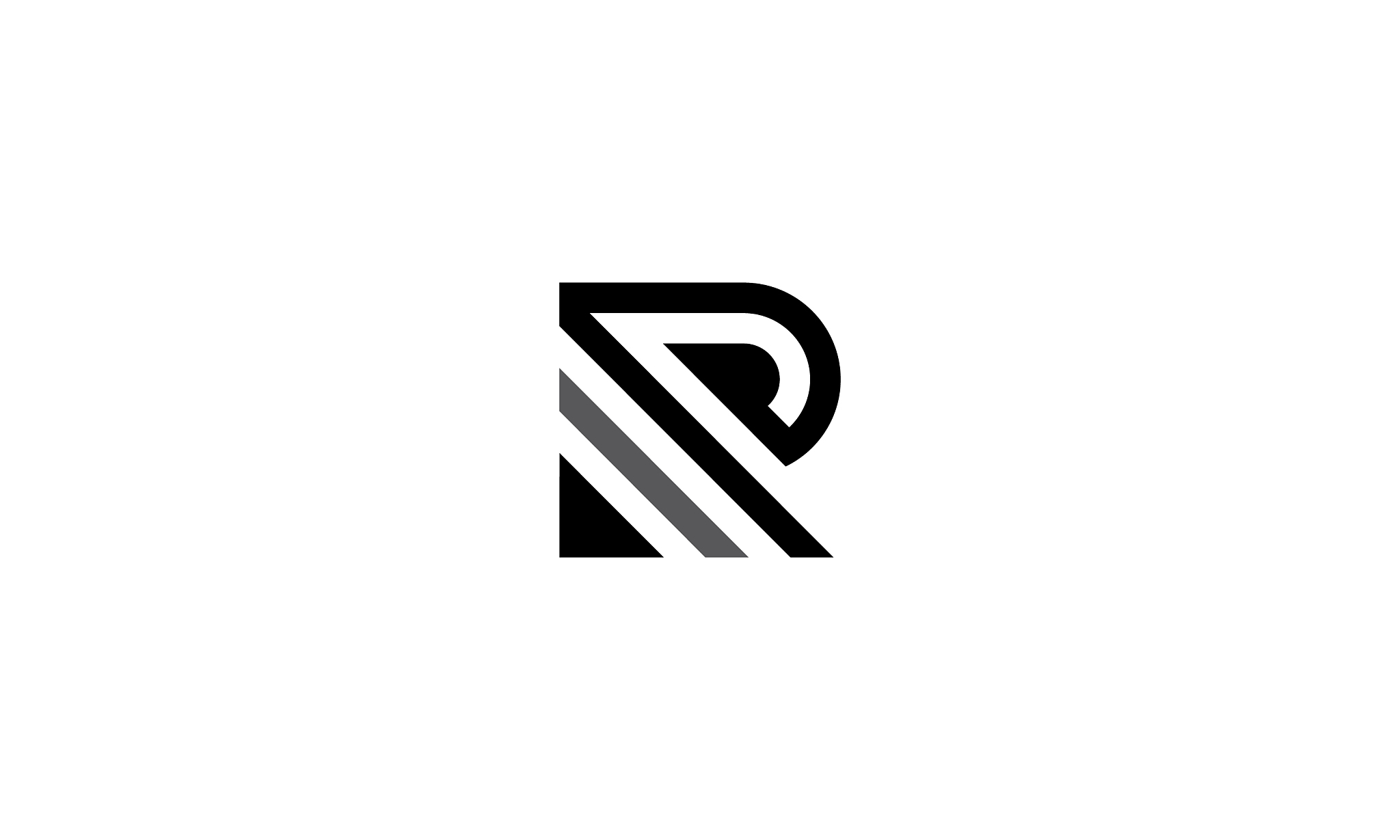 abstract initial r logo icon