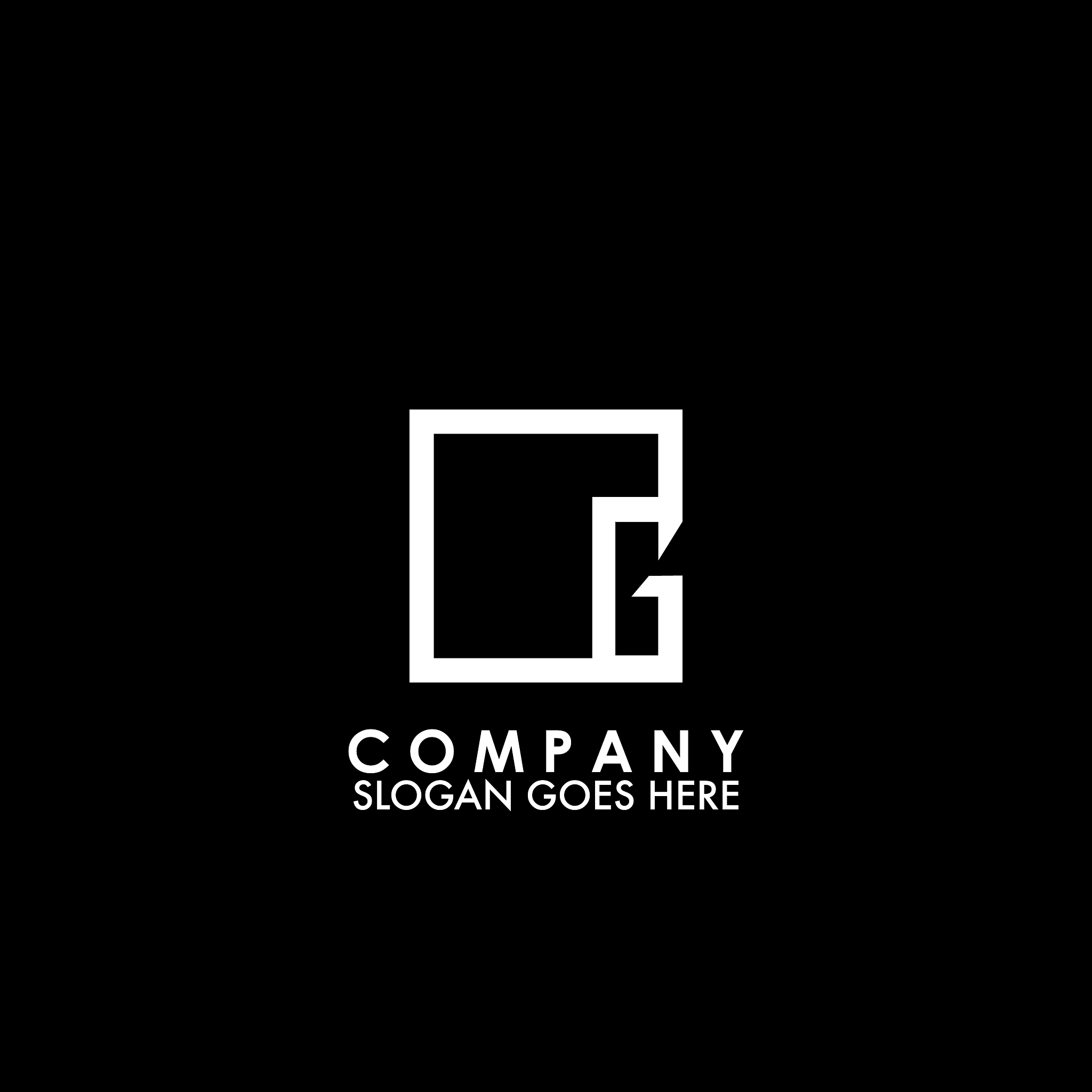 monogram logo g initial letter looping linked