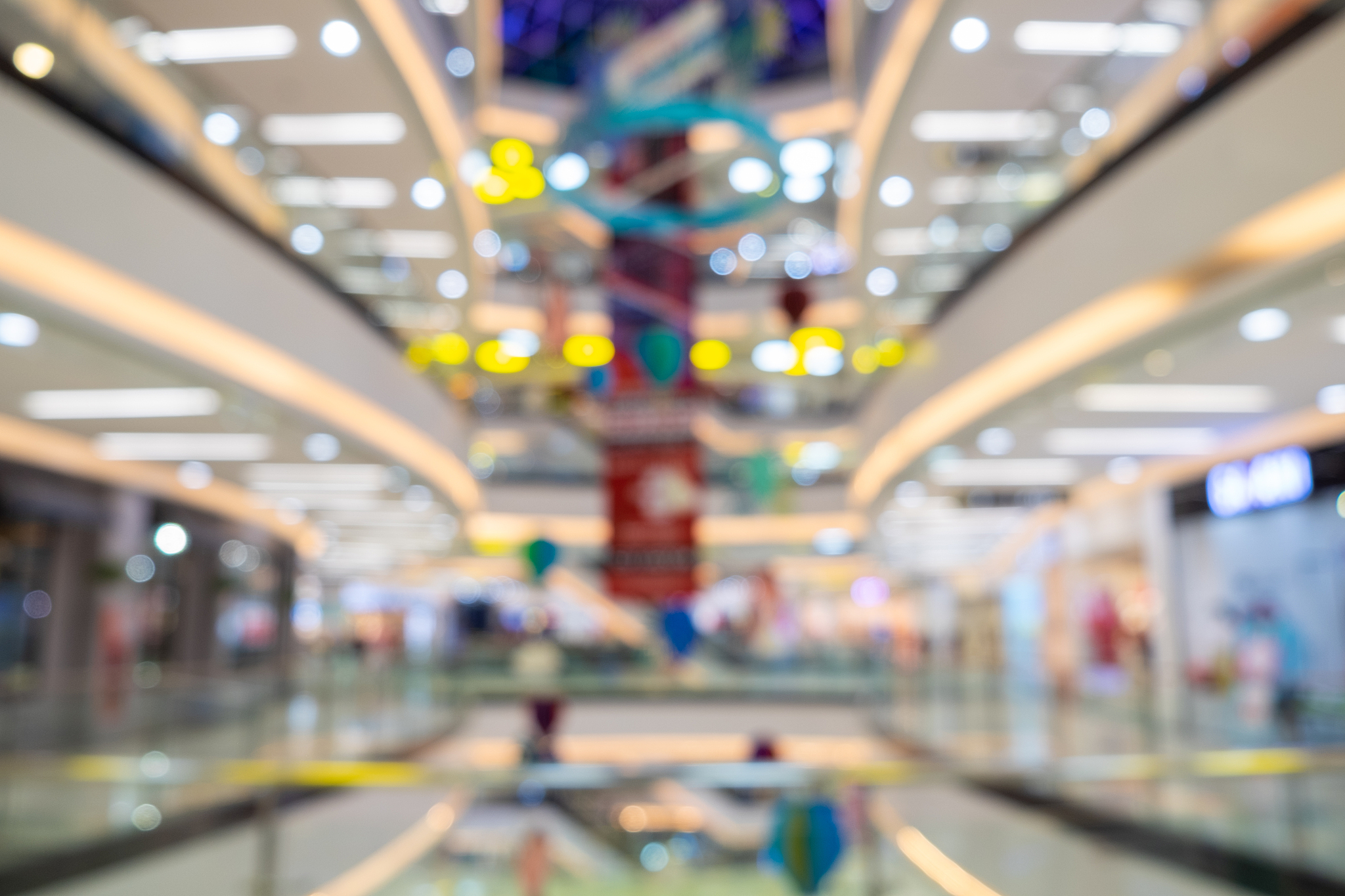 blur scene of a shopping mall, can be used as a background for c