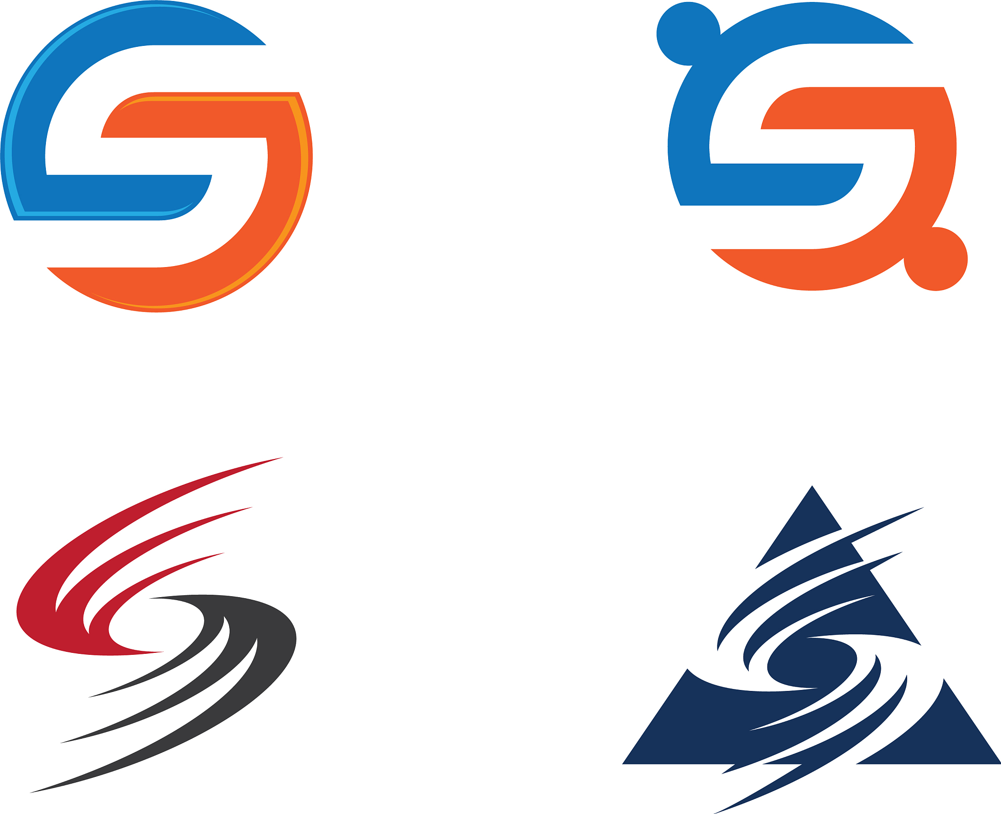 s letter logo template design