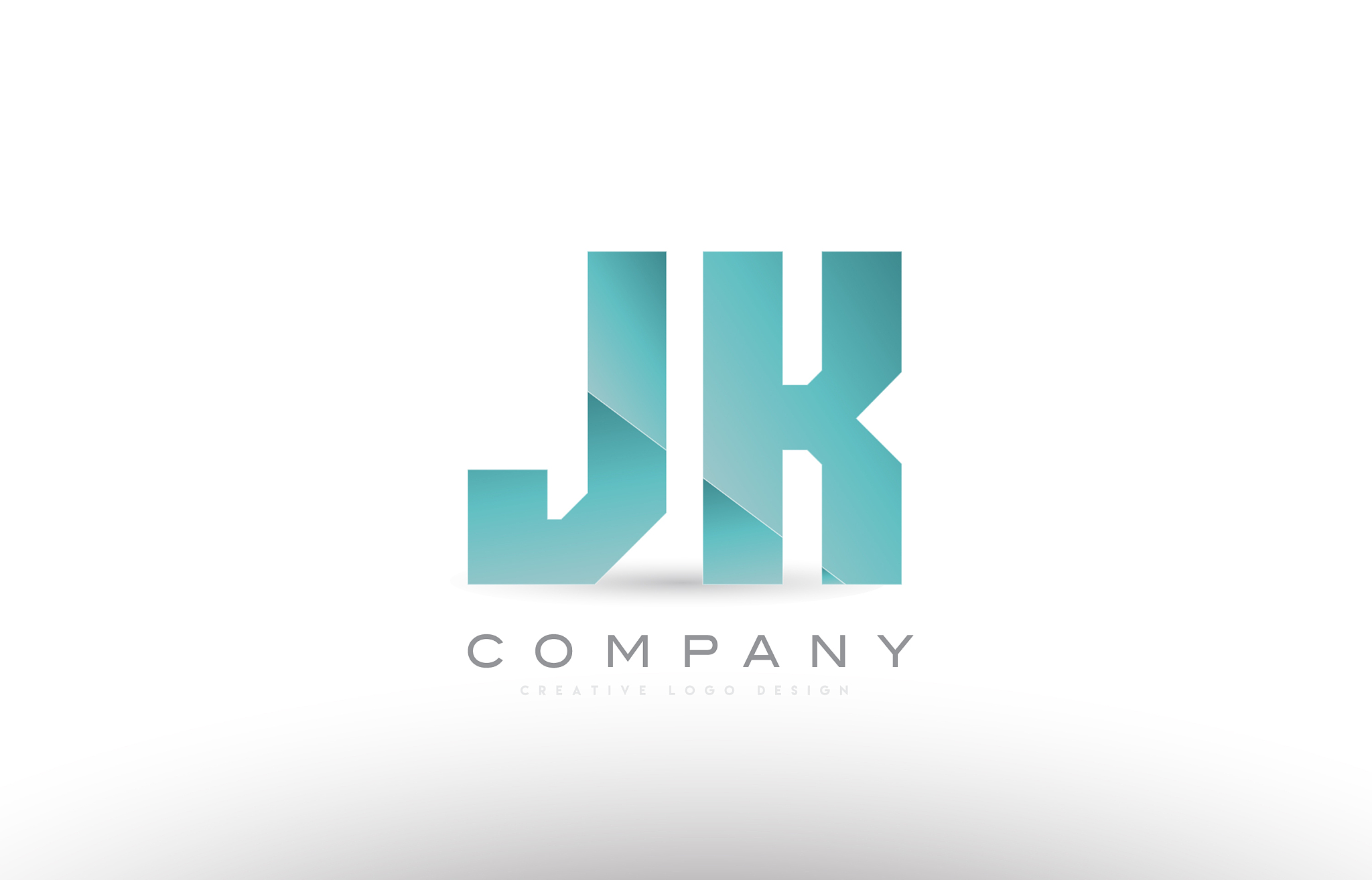 jk j k alphabet letter green logo icon design