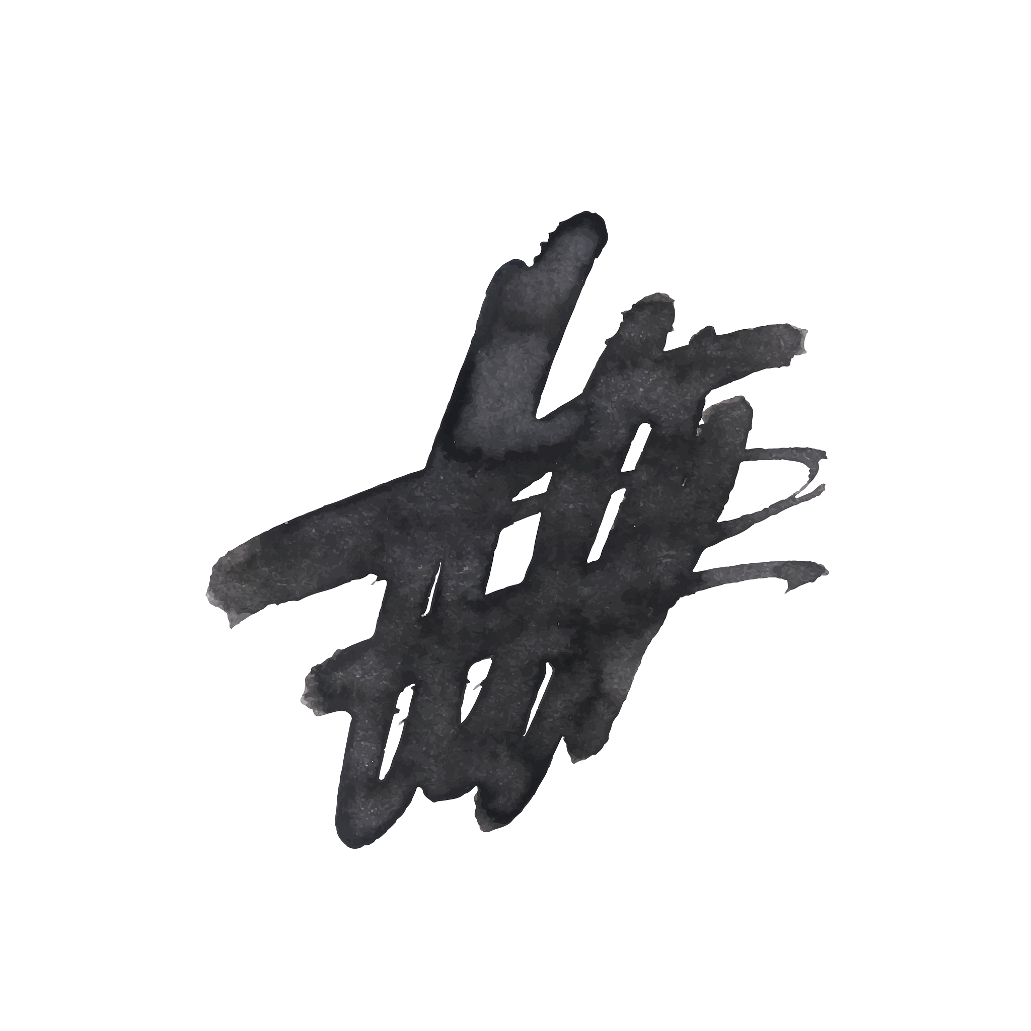 grunge ink pen stroke