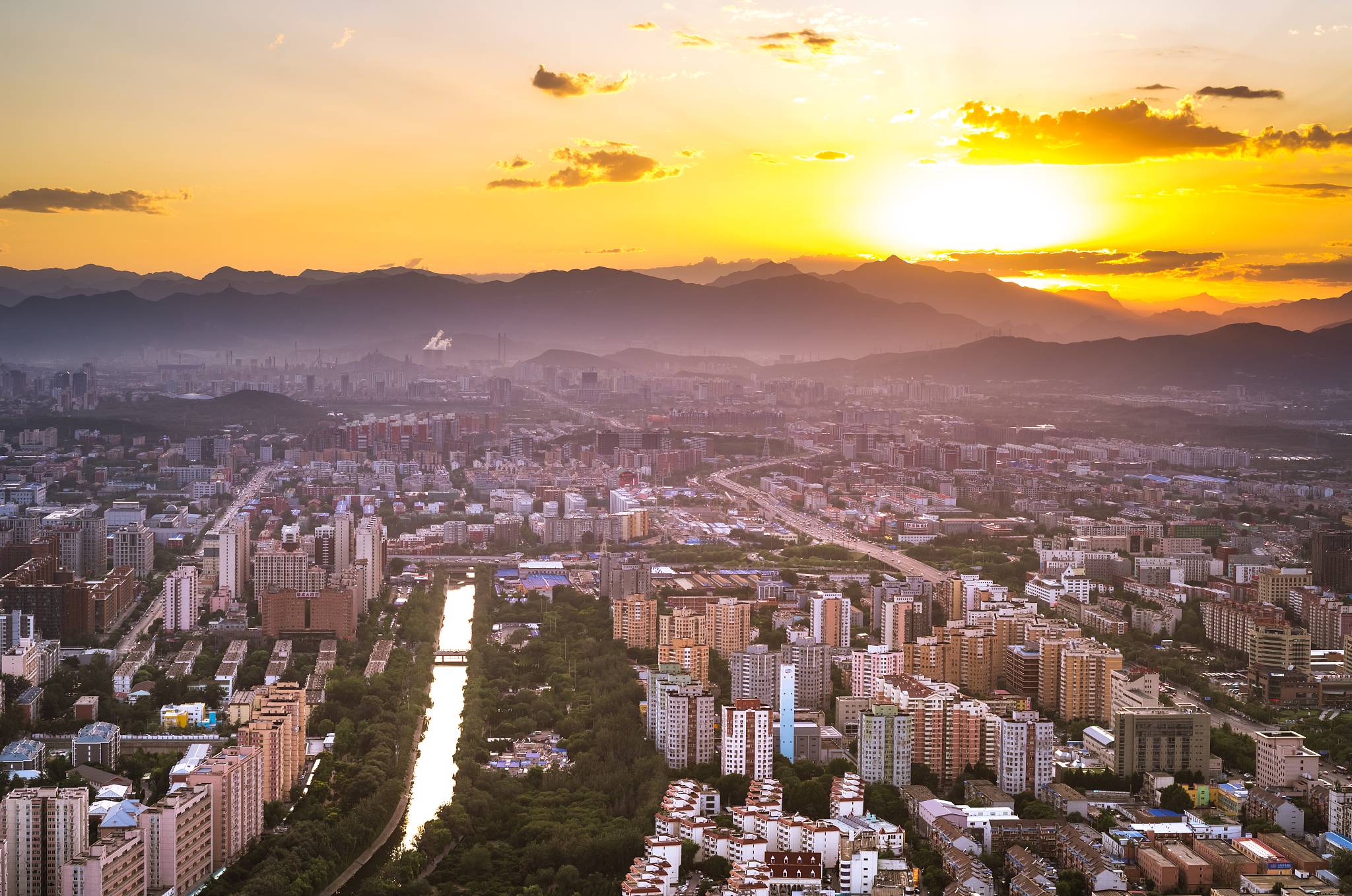航拍鸟瞰北京全景