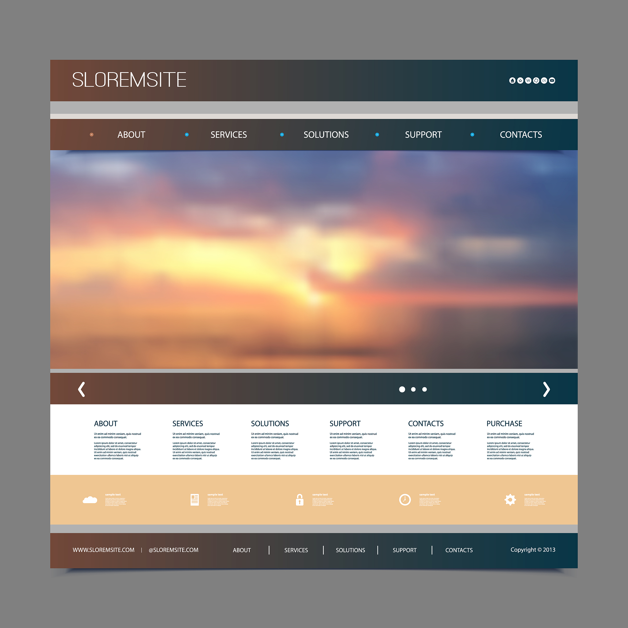 one page website template