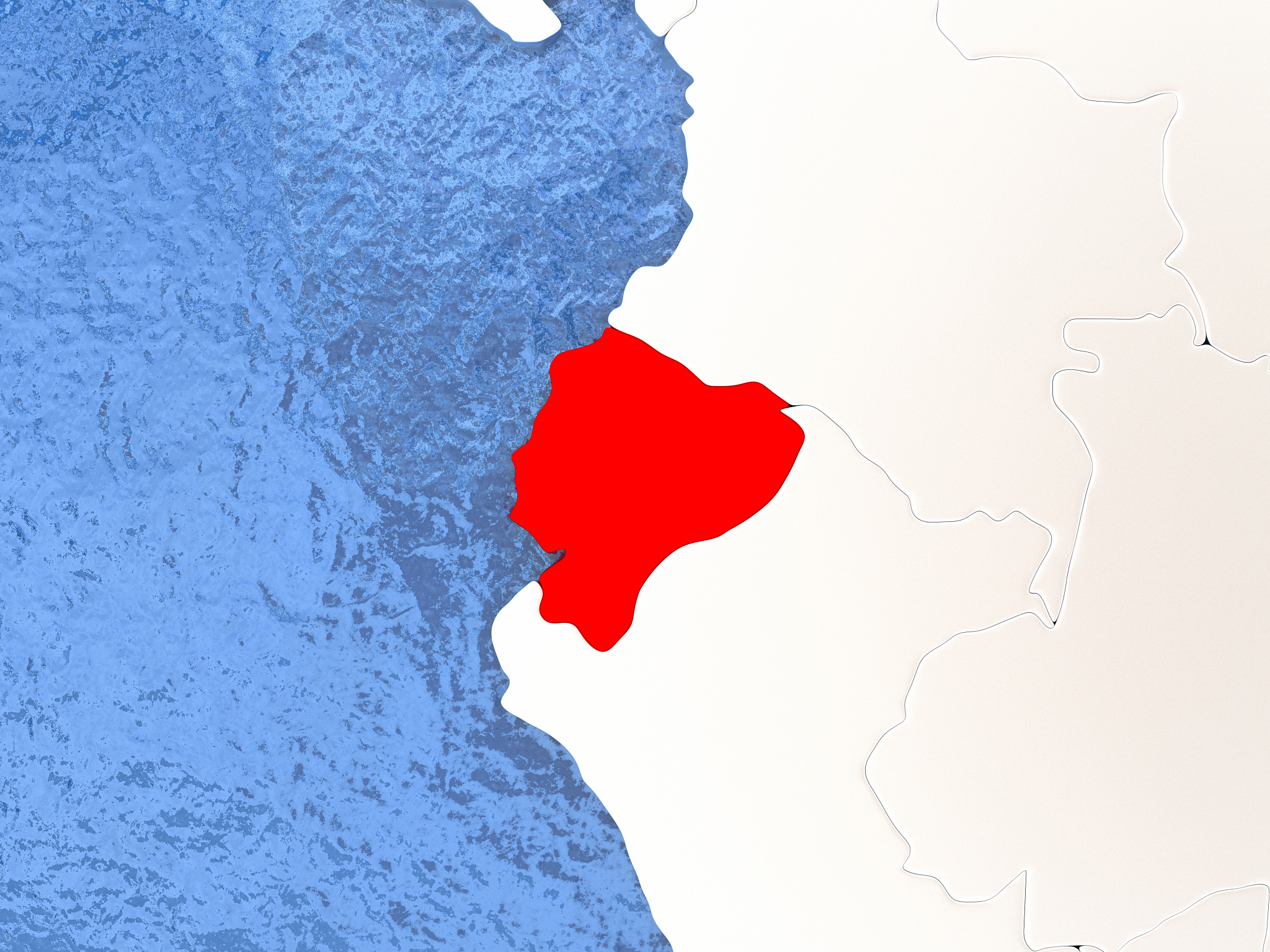 ecuador on globe