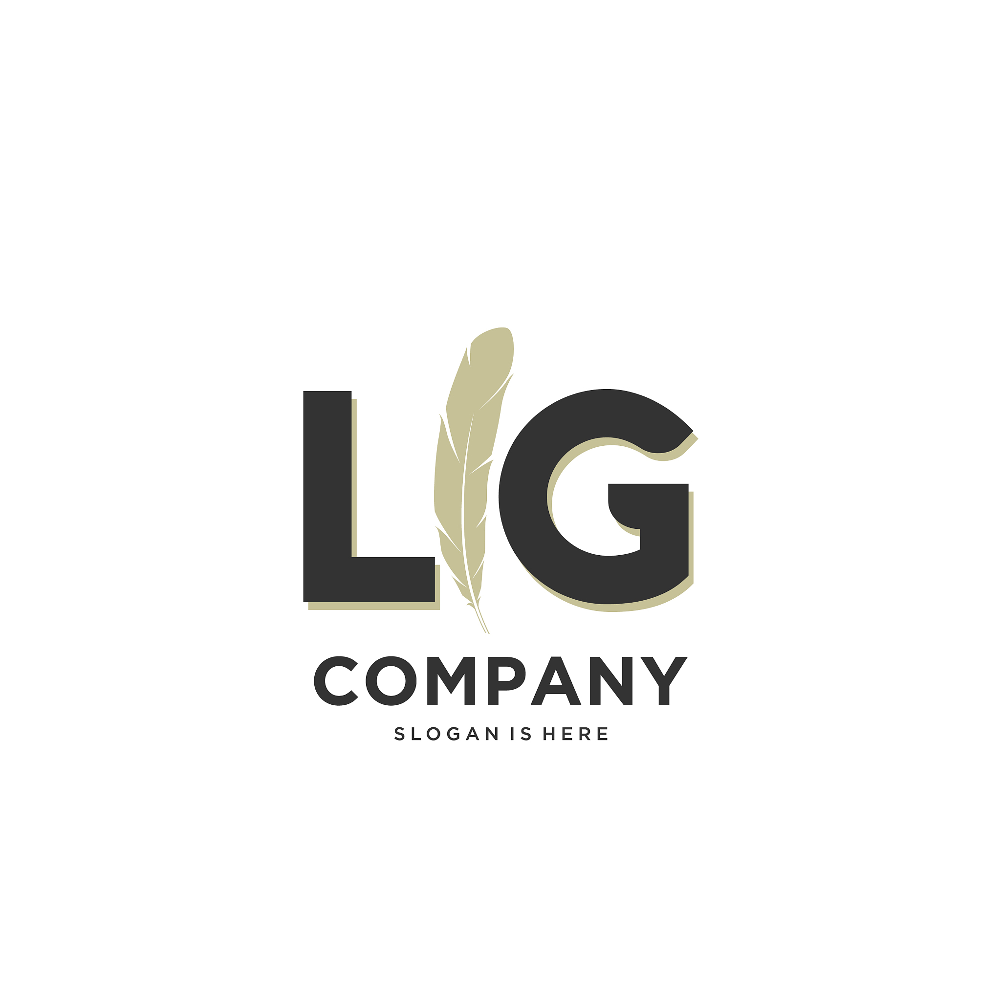 initial lg letter unique attractive creative