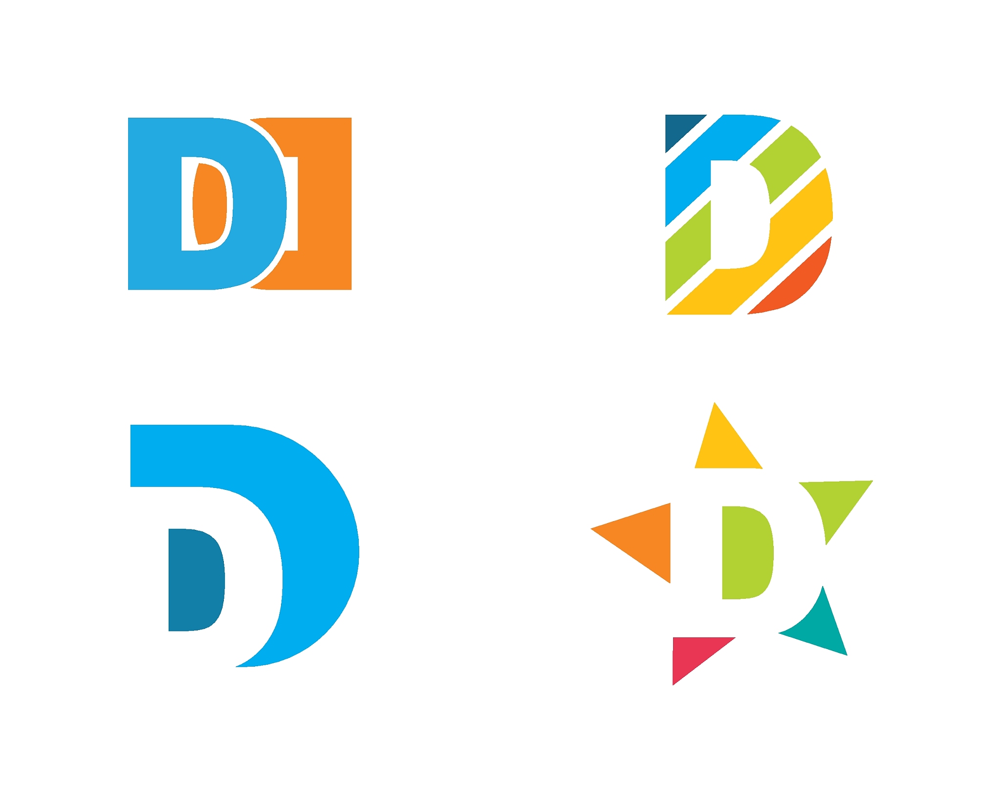 d letter logo icon illustration vector