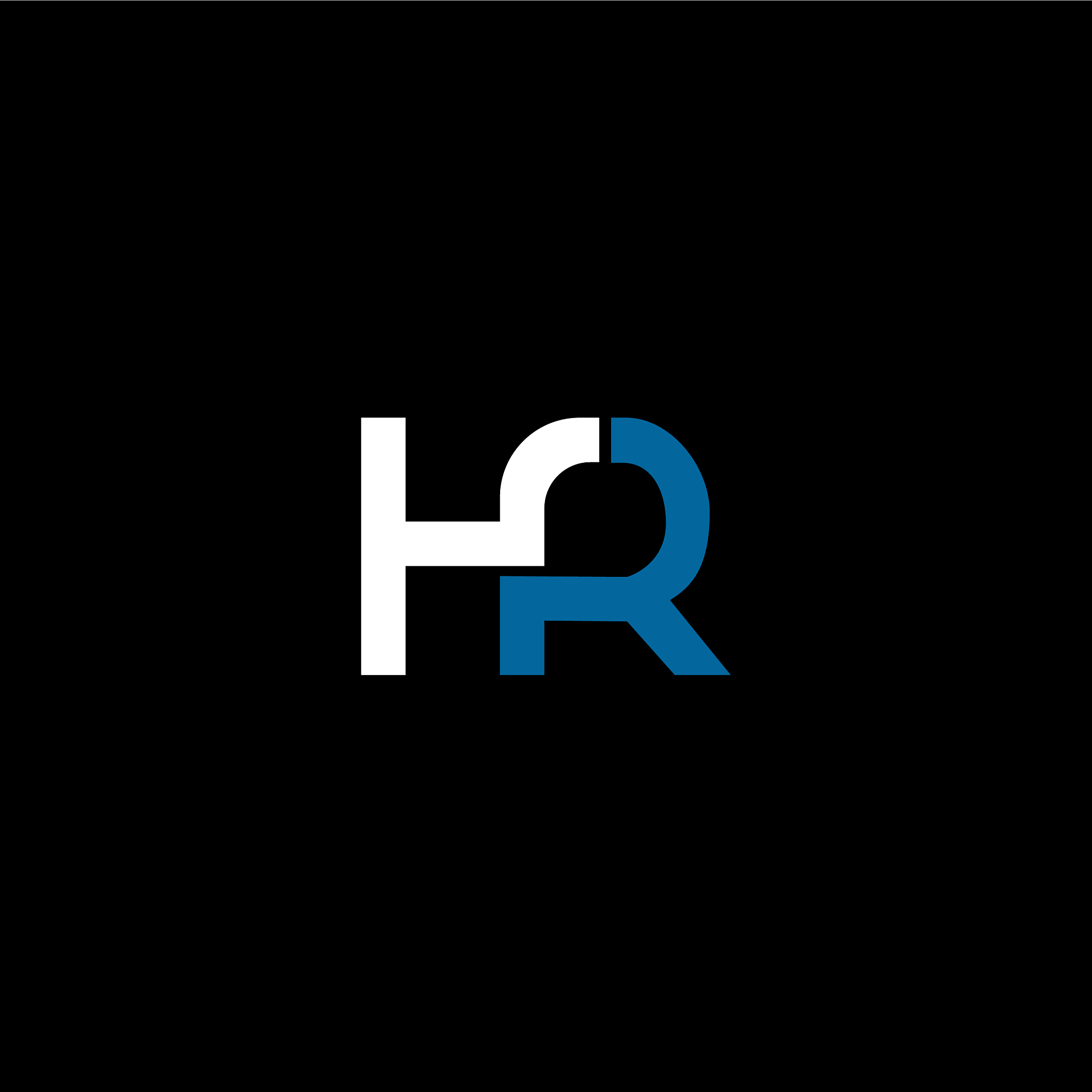 hr letter logo and icon design hr h r letter logo