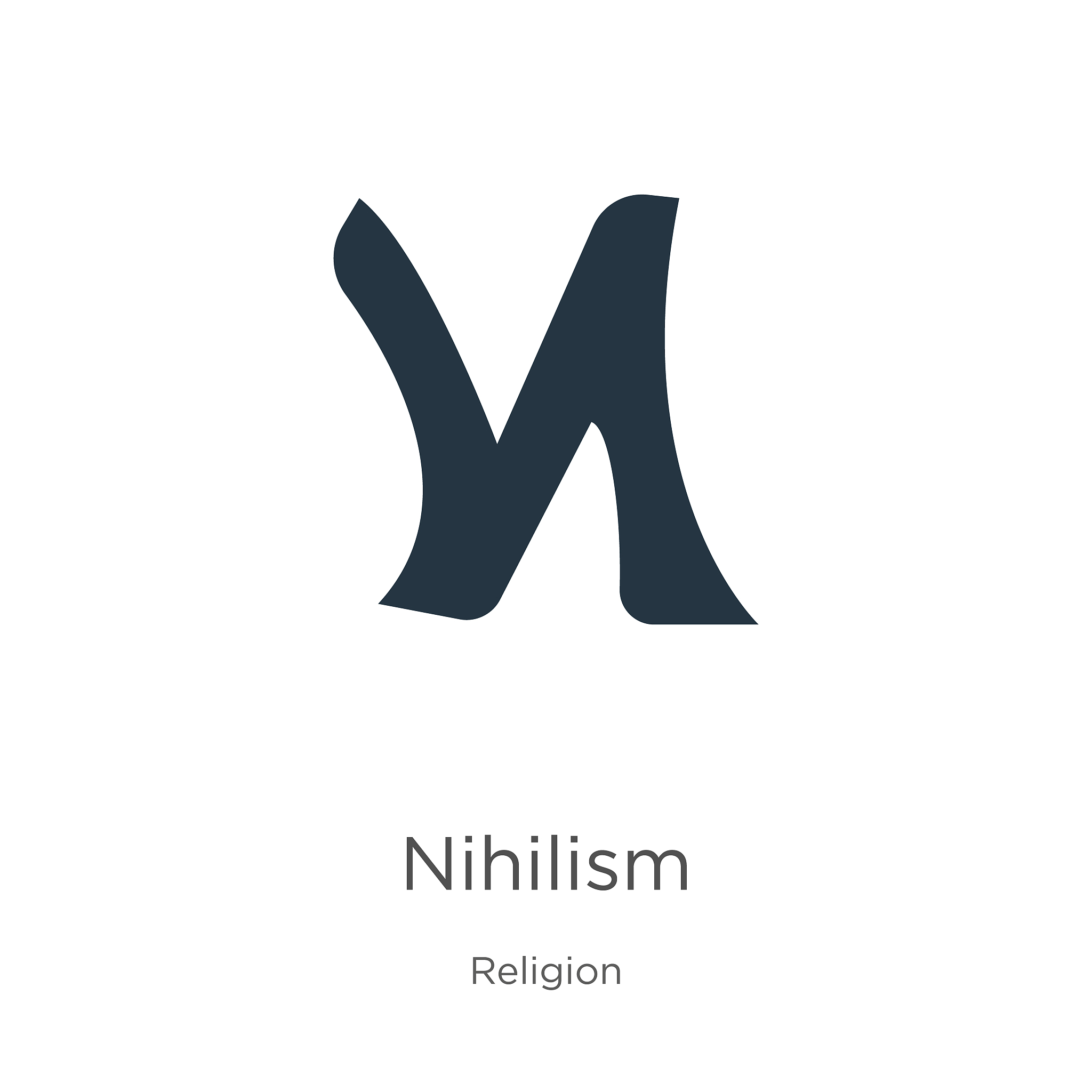 nihilism icon vector. trendy flat nihilism icon from religion co