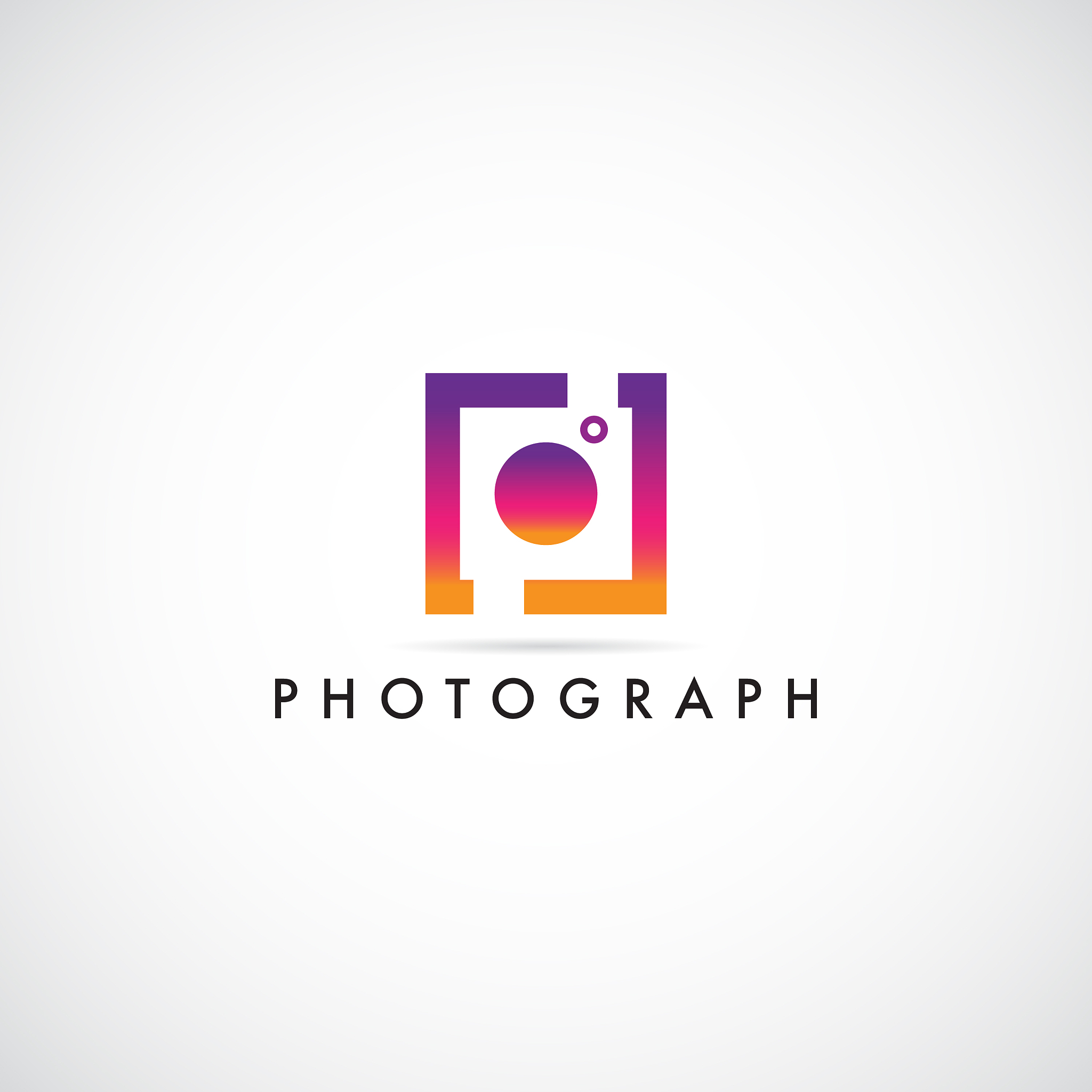 colorful photography logo design symbol
