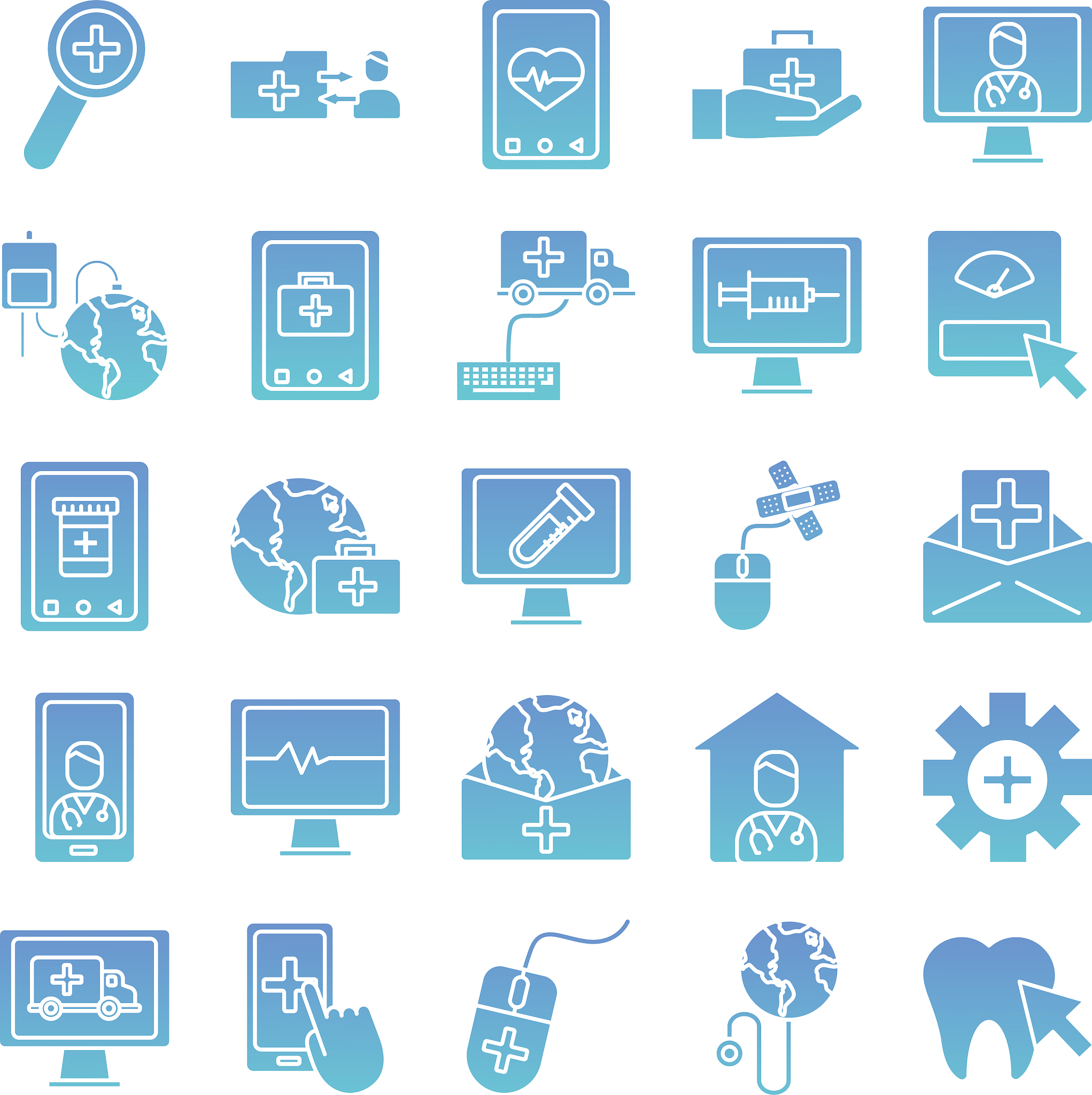 bundle health online set icons