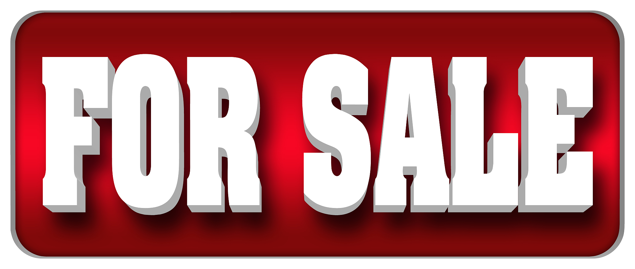 stock illustration - white bold text for sale, 3d illustration, 